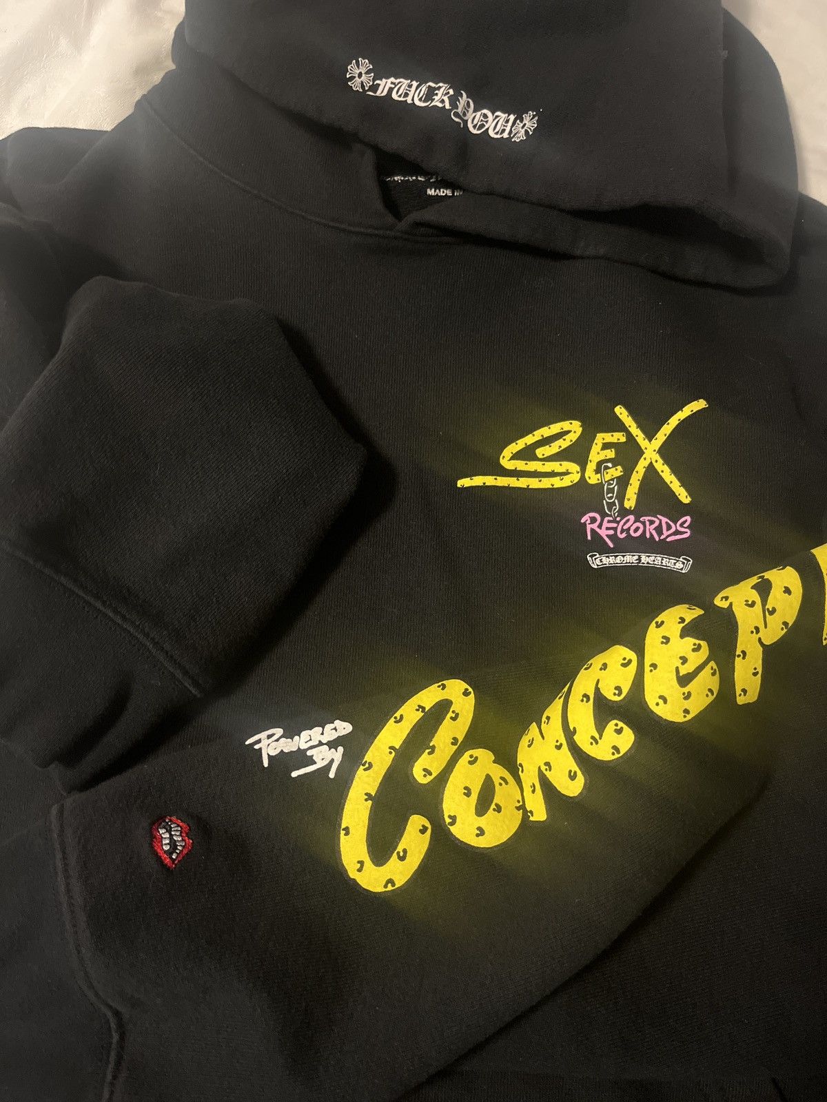 トップス CHROMEHEARTSMATTY BOY Sex Records Hoodie Chrome Hearts Matty Boy Sex Records Hoodie – Justin Reed