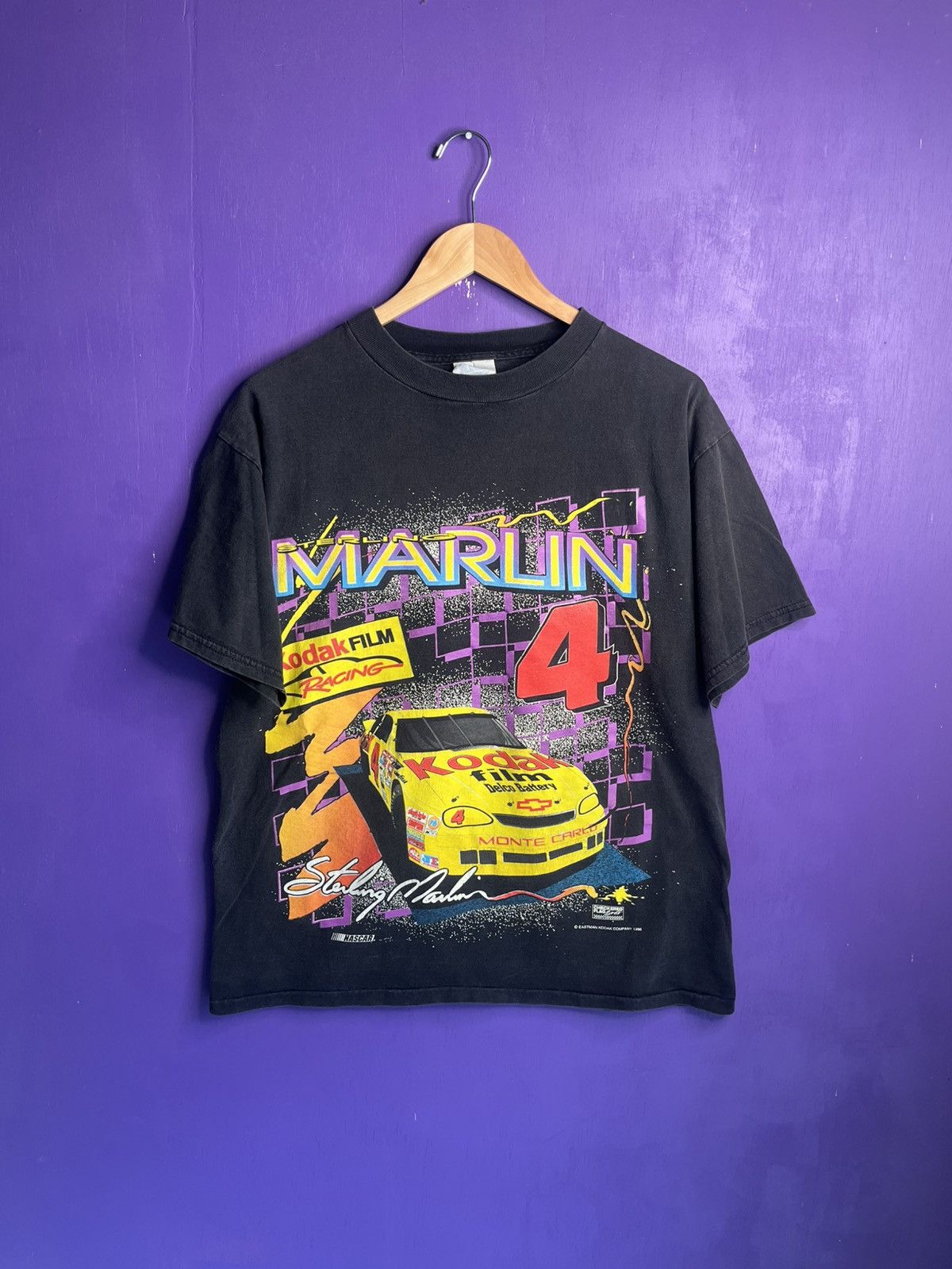 NASCAR × Vintage Vintage 90s Sterling Martin Kodak NASCAR t-shirt Size US L / EU 52-54 / 3 - 1 Thumbnail