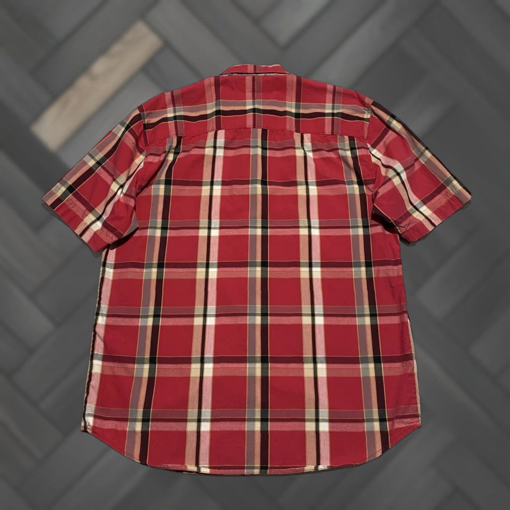 Vintage Champs Shirt Mens Medium Red Plaid Button-Down Short Sleeve Casual Pocket Cotton Size US M / EU 48-50 / 2 - 1 Thumbnail