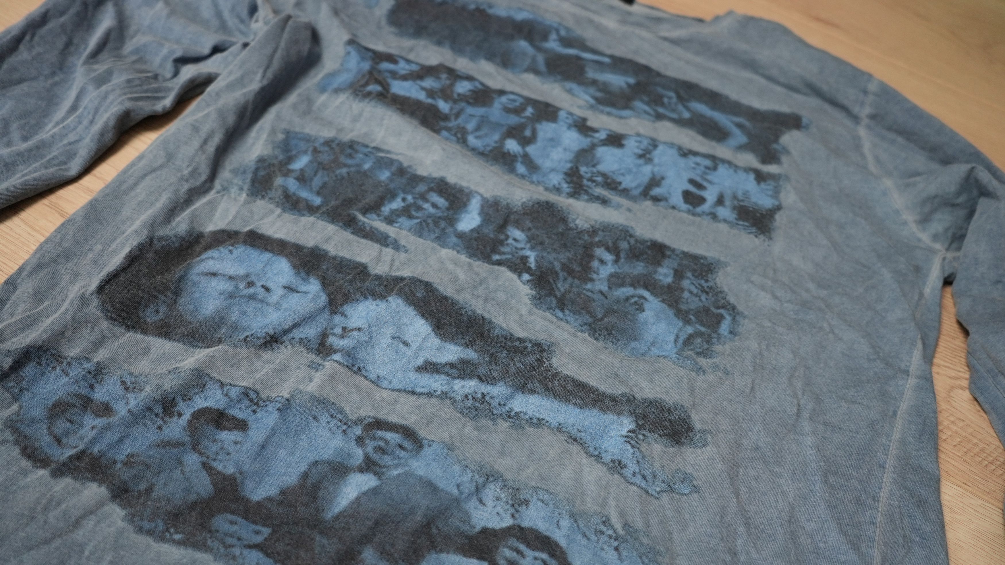 Japanese Brand vintage archive acid wash abstract graphic explicit long tee Size US XL / EU 56 / 4 - 10 Thumbnail