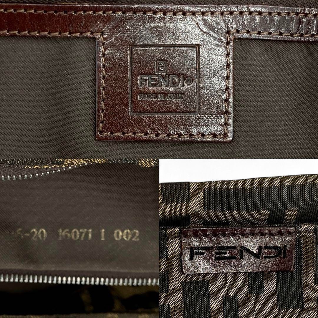 Fendi Fendi - Canvas Leather Shoulder Bag Handbag Brown Monogram Size ONE SIZE - 8 Thumbnail