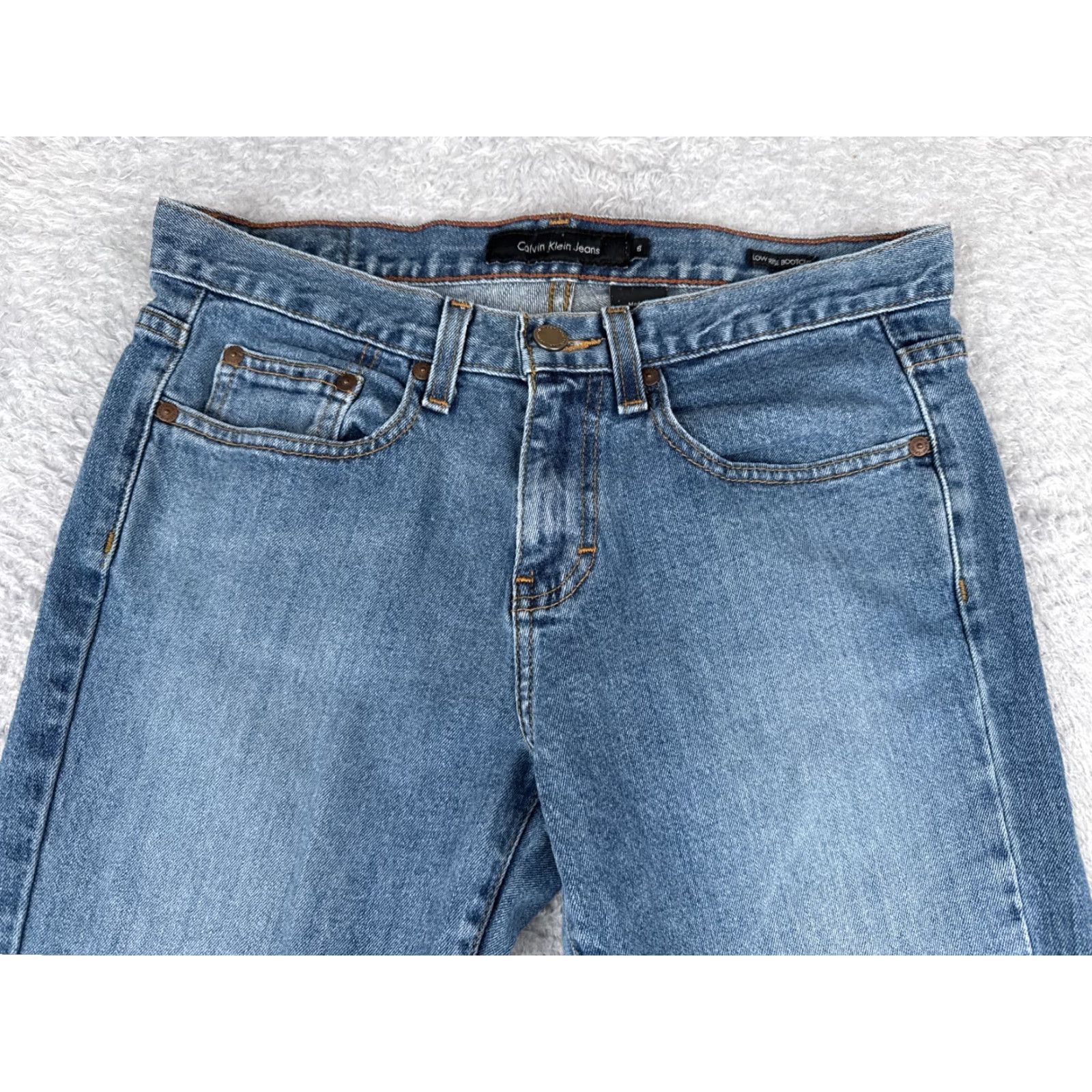 Calvin Klein VINTAGE Calvin Klein Jeans Women 6 Blue Denim Bootcut Cotton Blend Regular Fit 29 Inseam Size 28" / US 6 / IT 42 - 4 Thumbnail