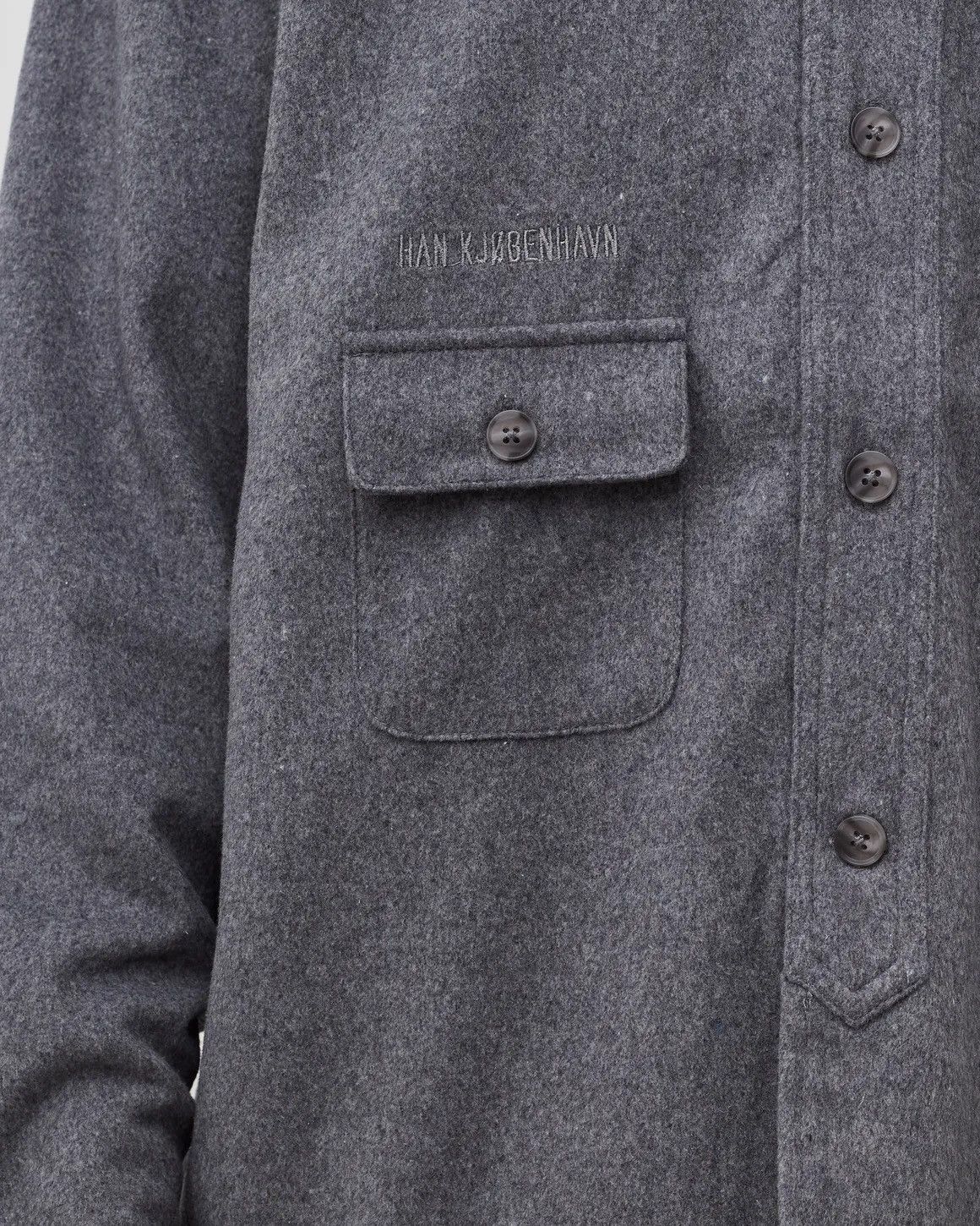 Han Kjobenhavn !DS! FW22 Han Kjobenhavn Wool Boxed Grey Overshirt Size US M / EU 48-50 / 2 - 8 Thumbnail
