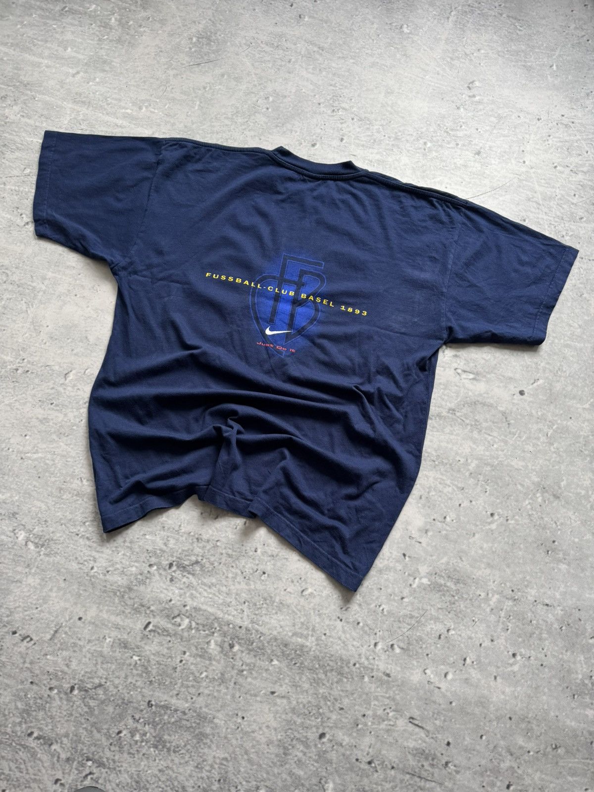 Nike × Vintage 💙Nike Beautiful FCB Football Club Basel Just Do It Size US XL / EU 56 / 4 - 7 Thumbnail