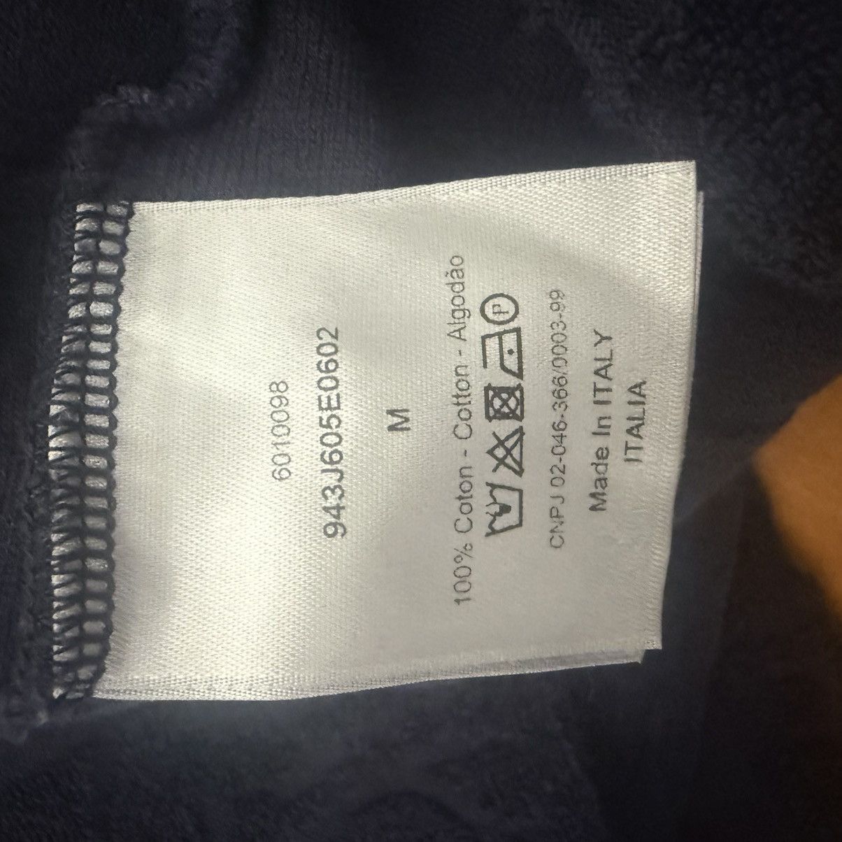 Dior Dior Navy Oblique Towel T-Shirt Sz Medium Size US M / EU 48-50 / 2 - 5 Thumbnail