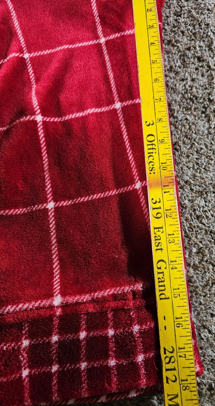 Beams Plus MARTHA STEWART PLUSH COMFORT ROBE M RED PLAID For Macy's Size ONE SIZE - 5 Thumbnail