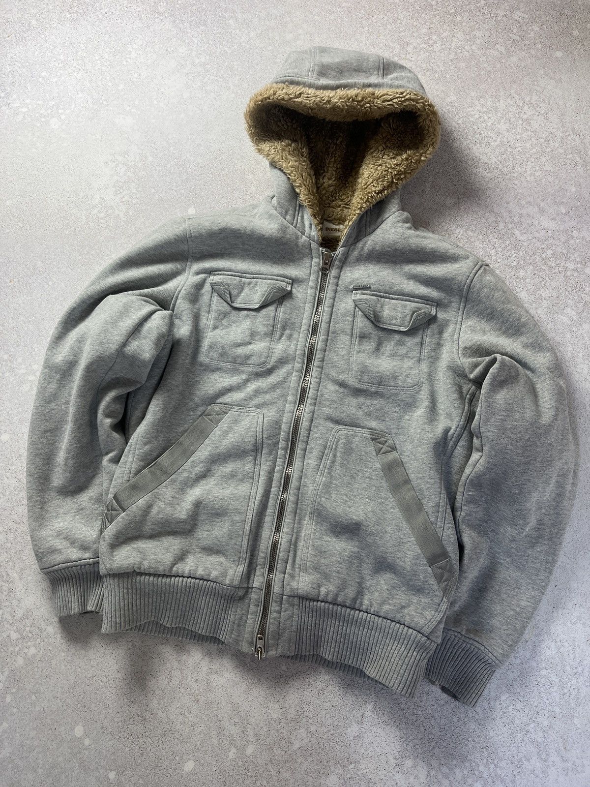 【00s】DIESEL ファージャケット 00s DIESEL fur sweat jacket