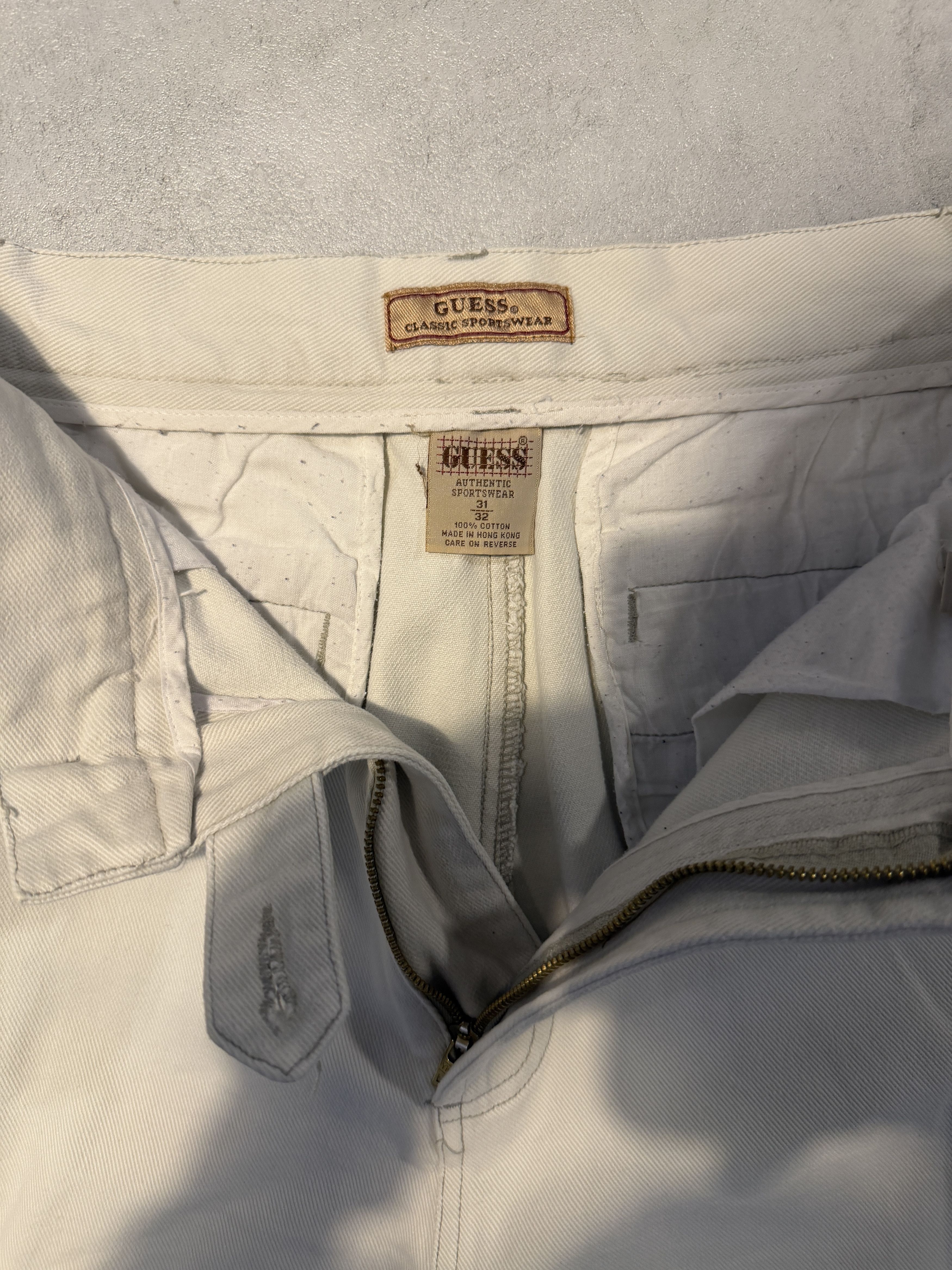 Guess Guess white chino denim jeans Size US 32 / EU 48 - 2 Thumbnail