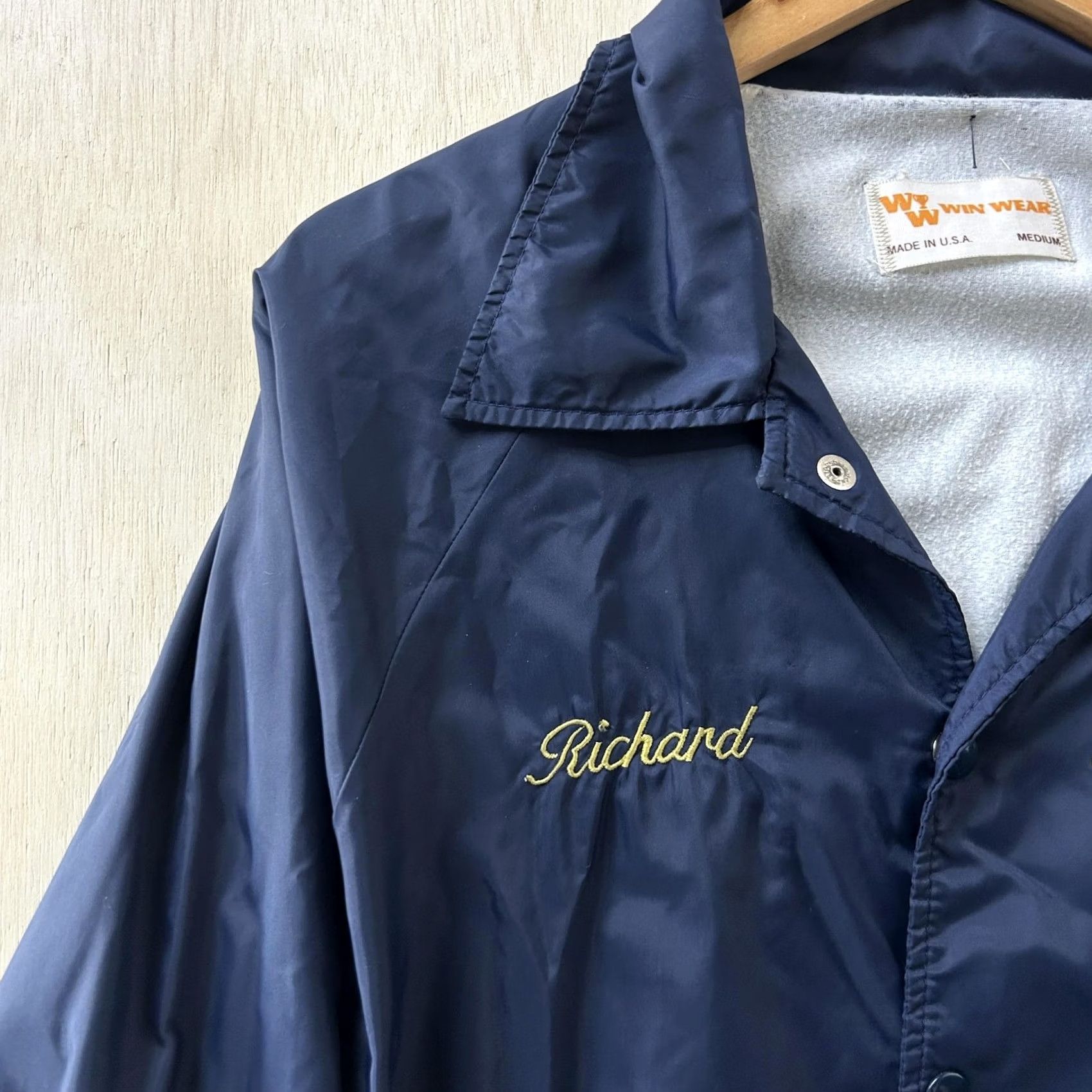 Vintage VINTAGE Win Wear Jacket Mens Medium Blue Nylon Snap Windbreaker Lined USA Made Size US M / EU 48-50 / 2 - 4 Thumbnail