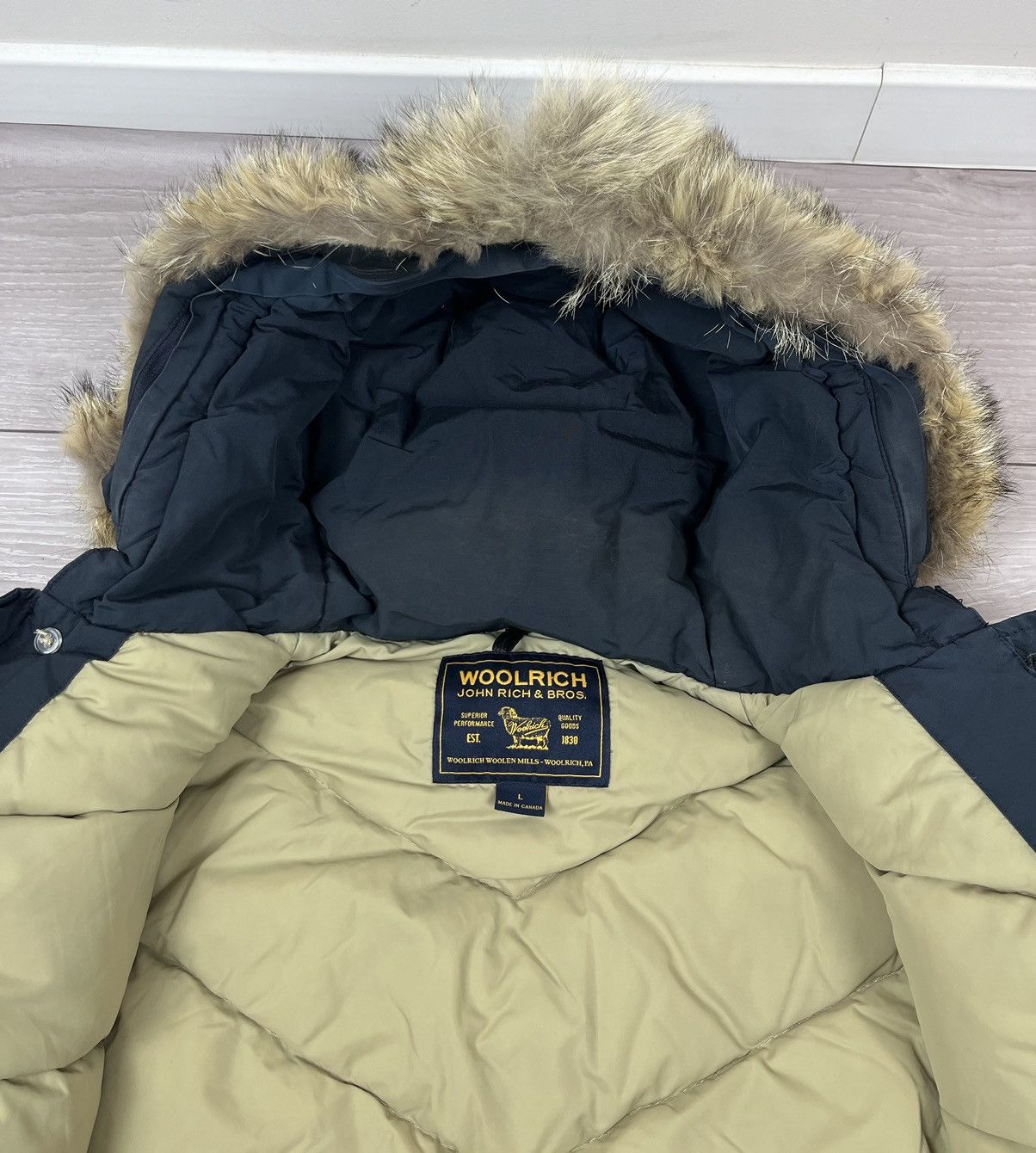 Woolrich Woolen Mills Woolrich Arctic Down Puffer Fur Fuzzy Parka Jacket Size US L / EU 52-54 / 3 - 10 Thumbnail