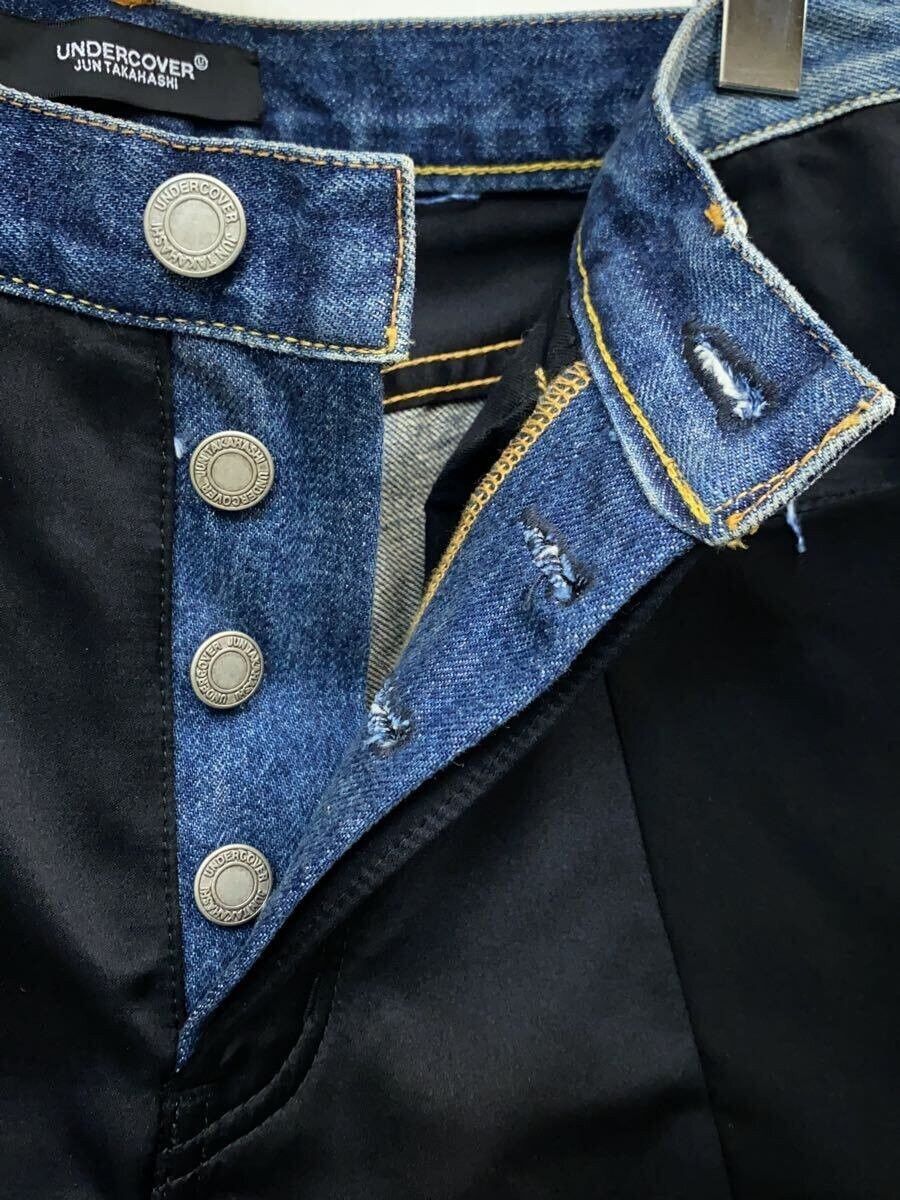 Undercover AW21 Hybrid Silk Panel Denim Jeans Size US 27 - 5 Thumbnail
