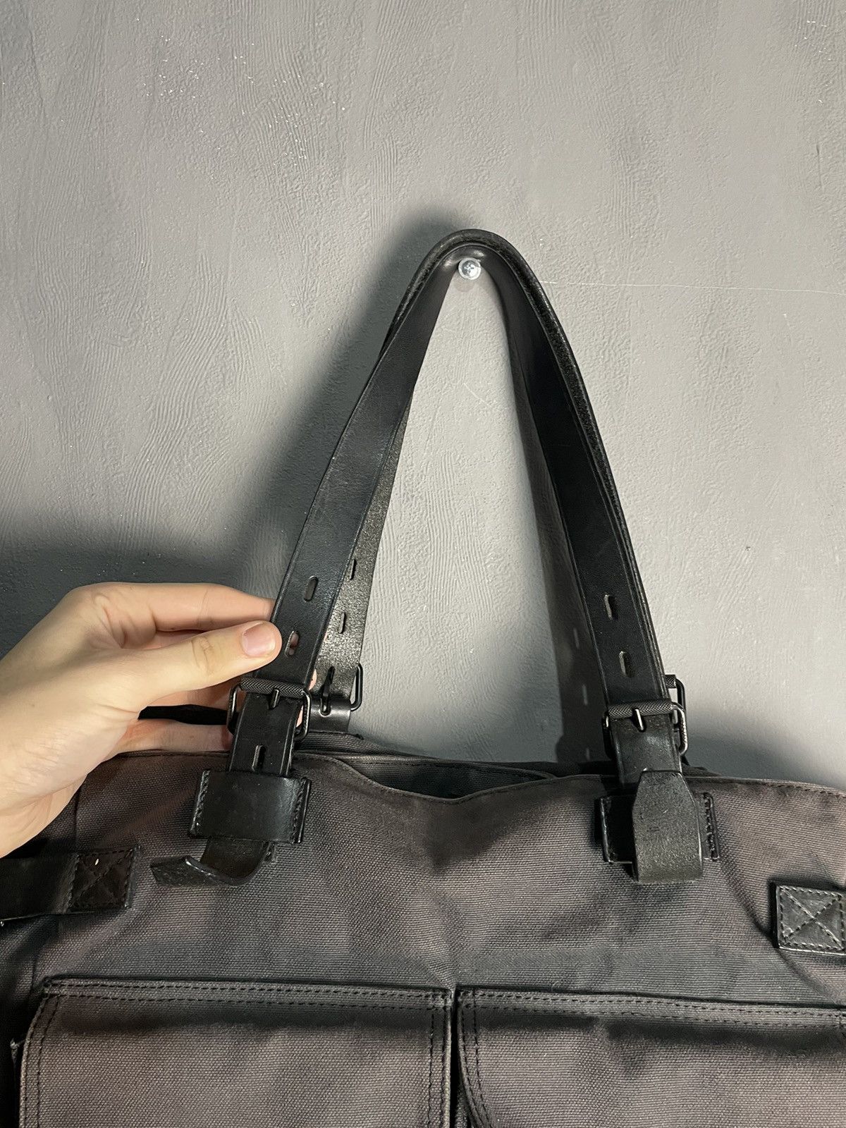 Belstaff Belstaff Faded vintage made in Italy canvas leather bag Size ONE SIZE - 4 Thumbnail