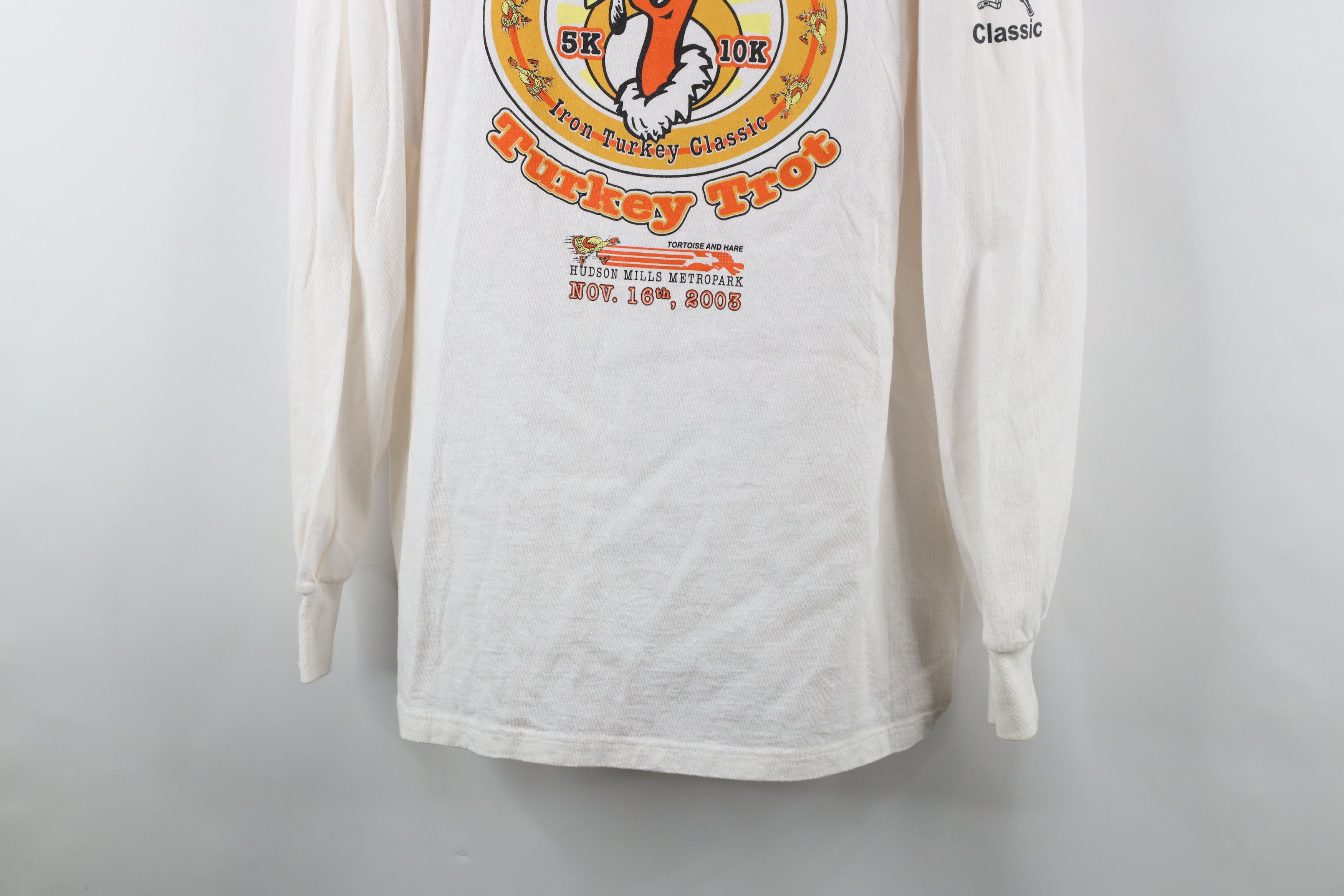 Adidas Vintage Y2K Adidas Turkey Trot Road Race Long Sleeve T-Shirt Size US L / EU 52-54 / 3 - 3 Thumbnail