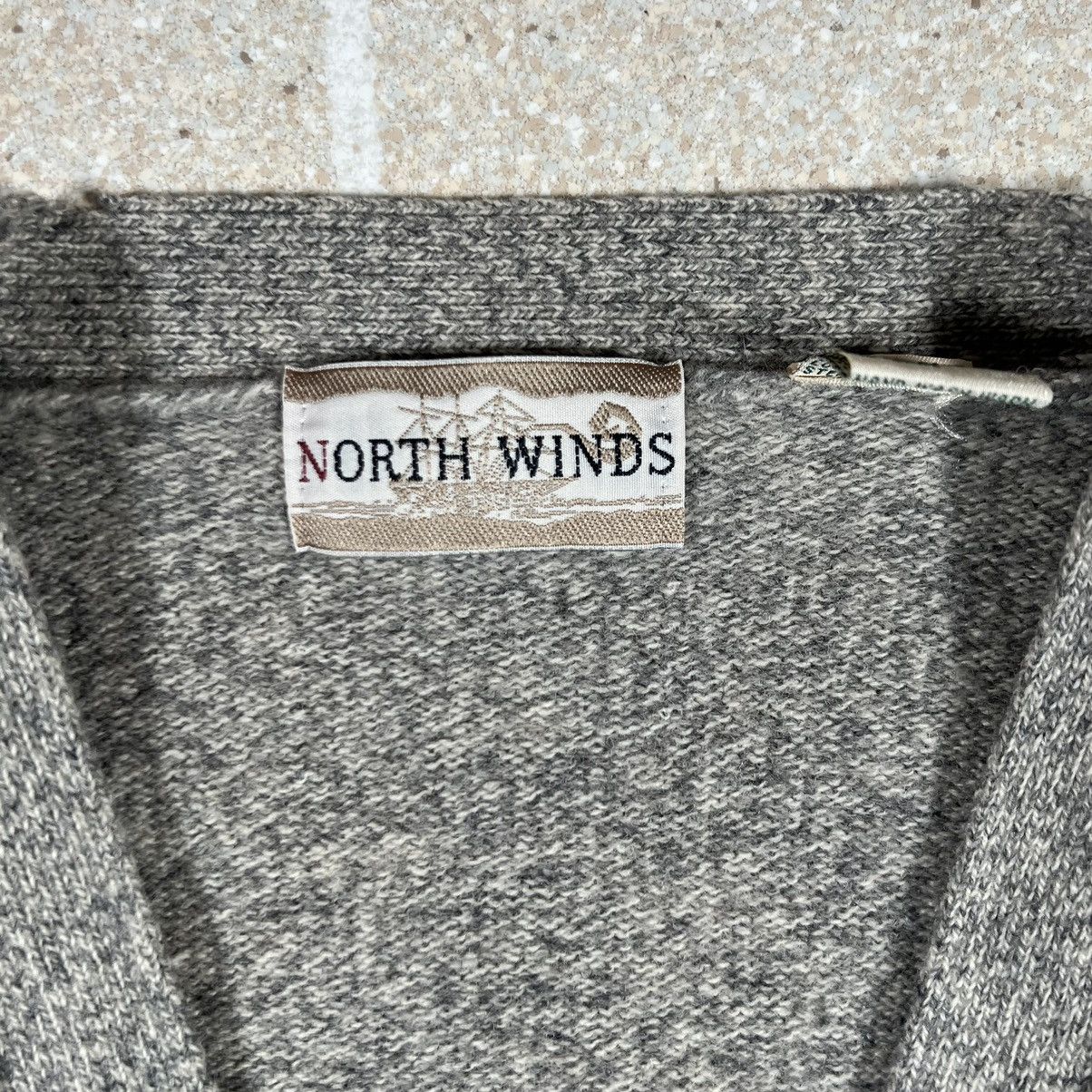 Vintage Vintage 90s North Winds Lambswool Knit Cardigan Vest Grey Size US XL / EU 56 / 4 - 4 Thumbnail