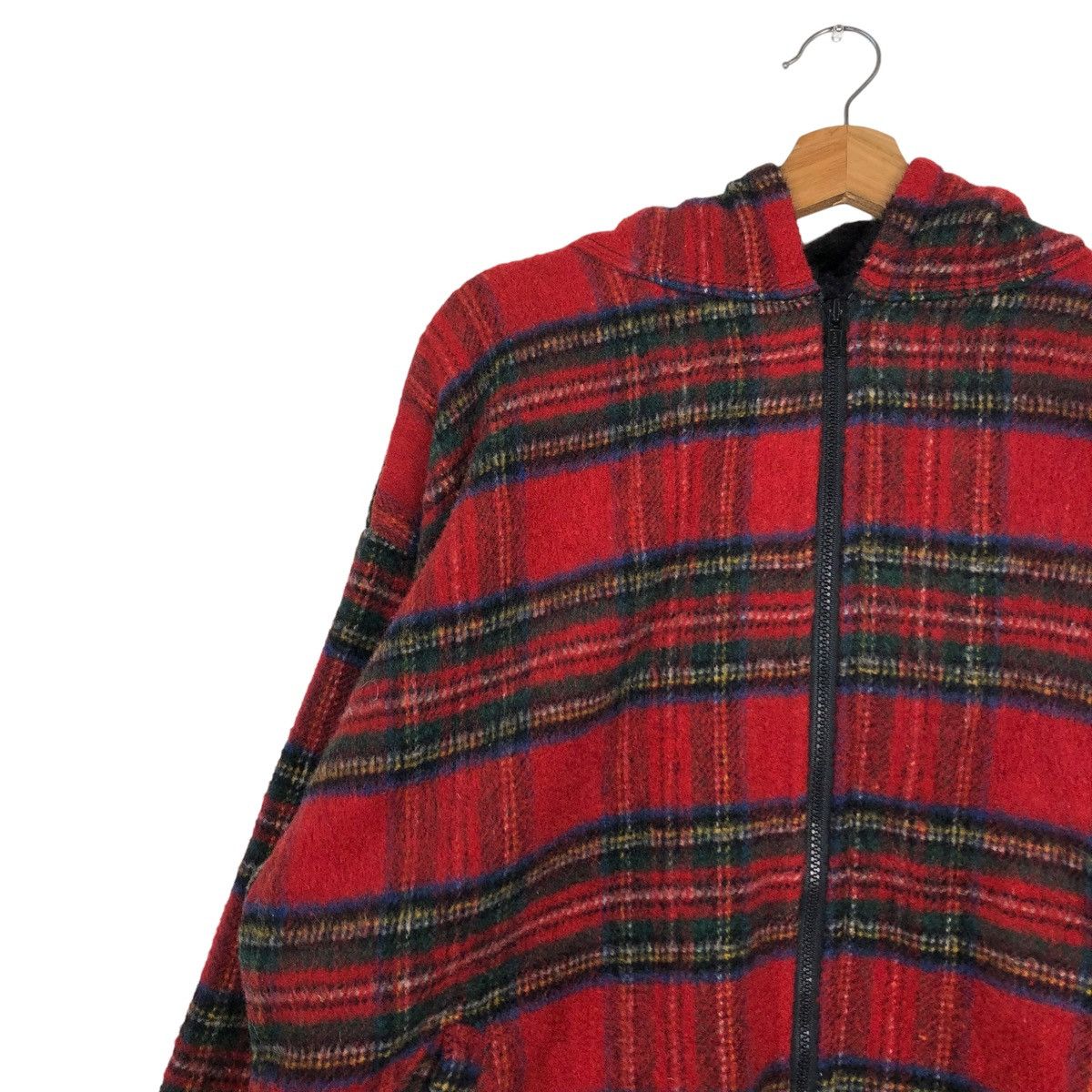 Vintage 🔥VINTAGE WOOL BOMBER JACKET MELTON USA TARTAN DESIGN CHECK Size US L / EU 52-54 / 3 - 7 Thumbnail