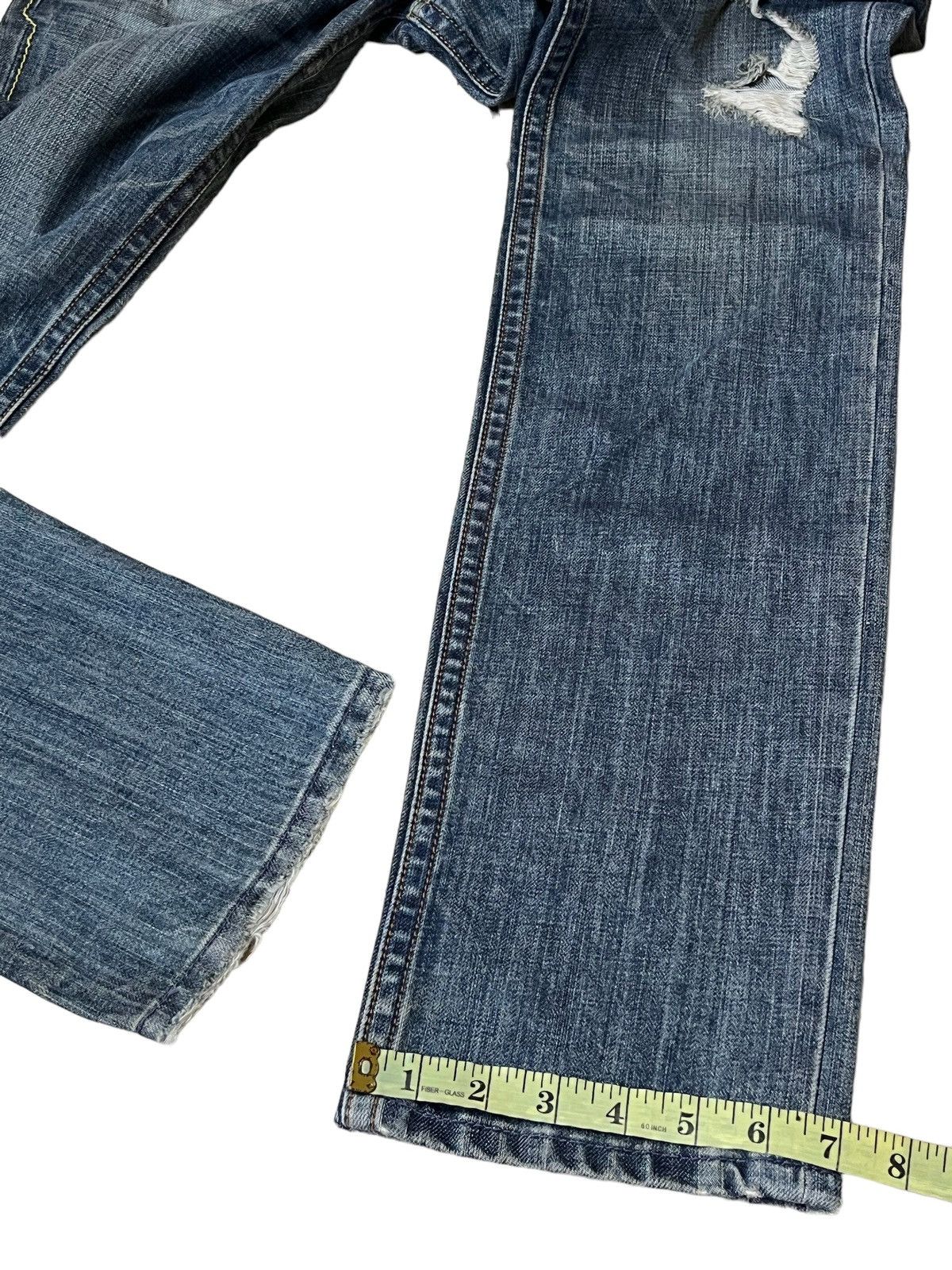 Levi's VINTAGE LEVI’S BLACK STAR CUSTOM STUD DISTRESSED DENIM Size US 33 - 13 Thumbnail