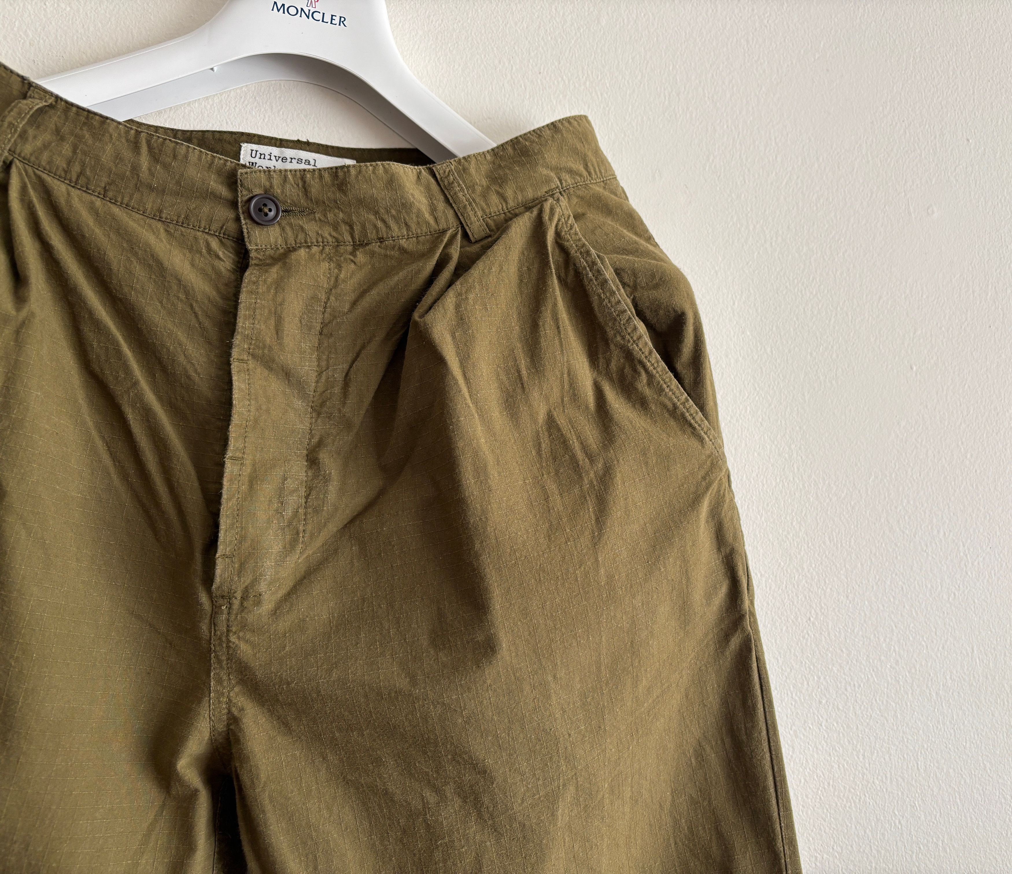 Universal Works $215 Olive Green Cotton Pleated Ripstop Pants - 30 Size US 30 / EU 46 - 5 Thumbnail