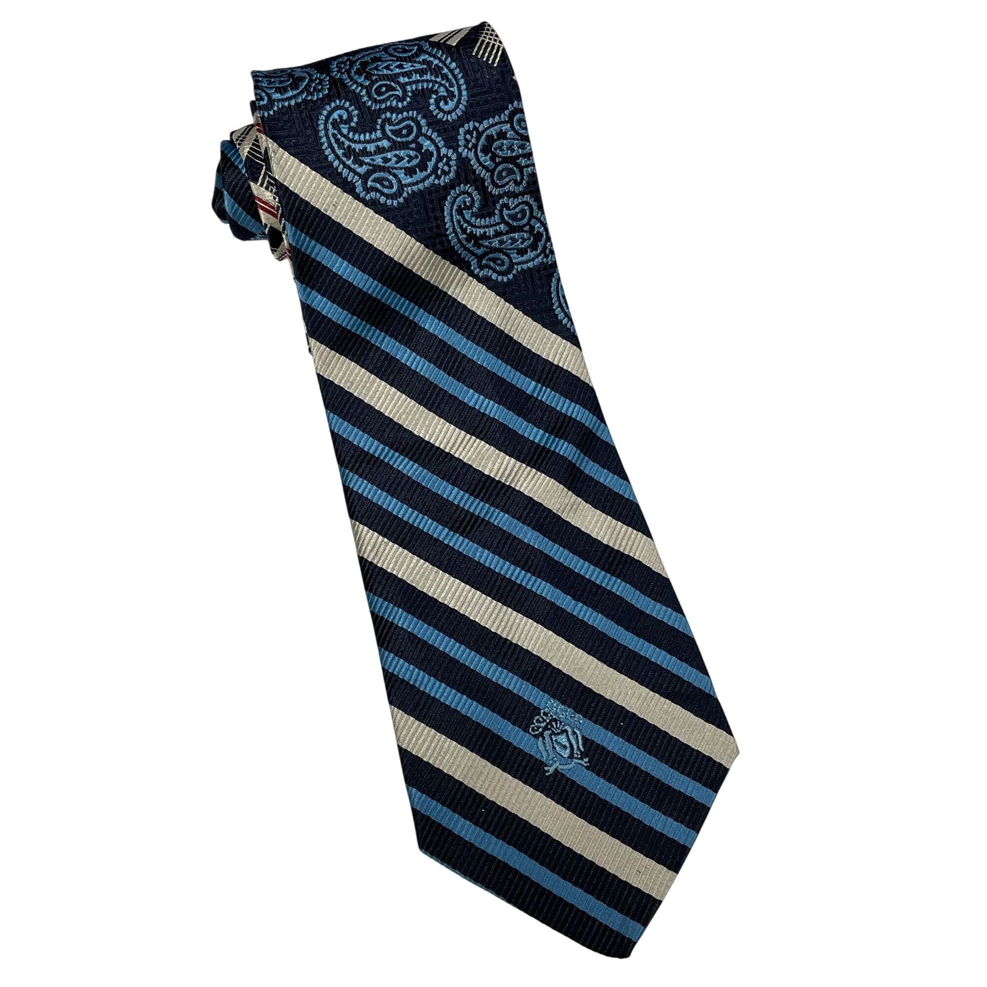 Oleg Cassini Vtg Hughes & Hatcher Oleg Cassini Blue Silver Crest Logo Tie Size ONE SIZE - 1 Thumbnail