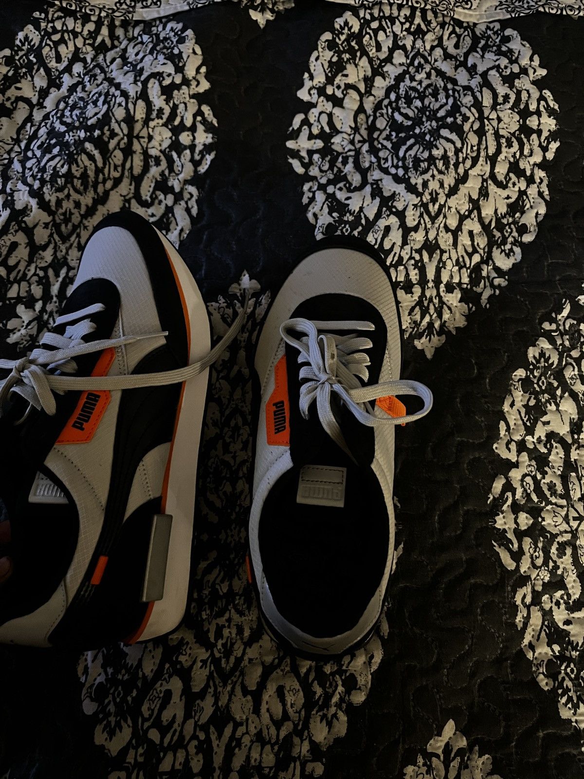 Puma Puma Future Rider Sneakers Black White Orange Size US 10.5 / EU 43-44 - 2 Thumbnail