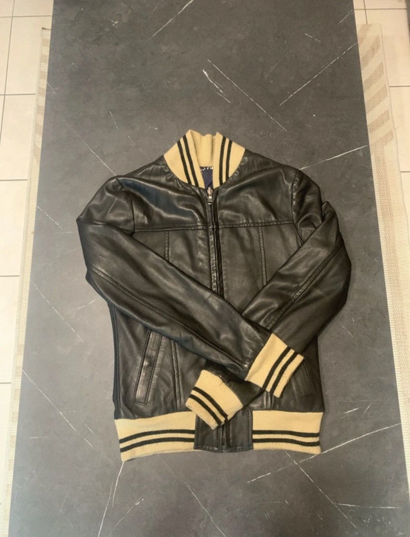 Vintage Vintage Reversible Black Leather Varsity Jacket #87 XS Size US XS / EU 42 / 0 - 1 Thumbnail