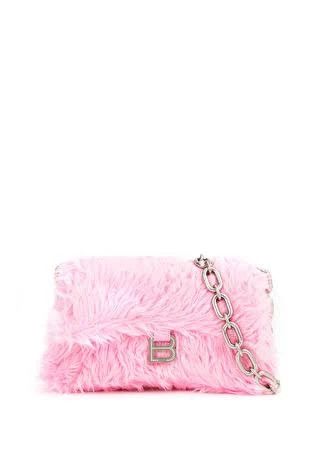 Balenciaga o1mt1gz0924 Size: OS / Fake Fur Downtown Shoulder Bag Pink Size ONE SIZE - 1 Thumbnail