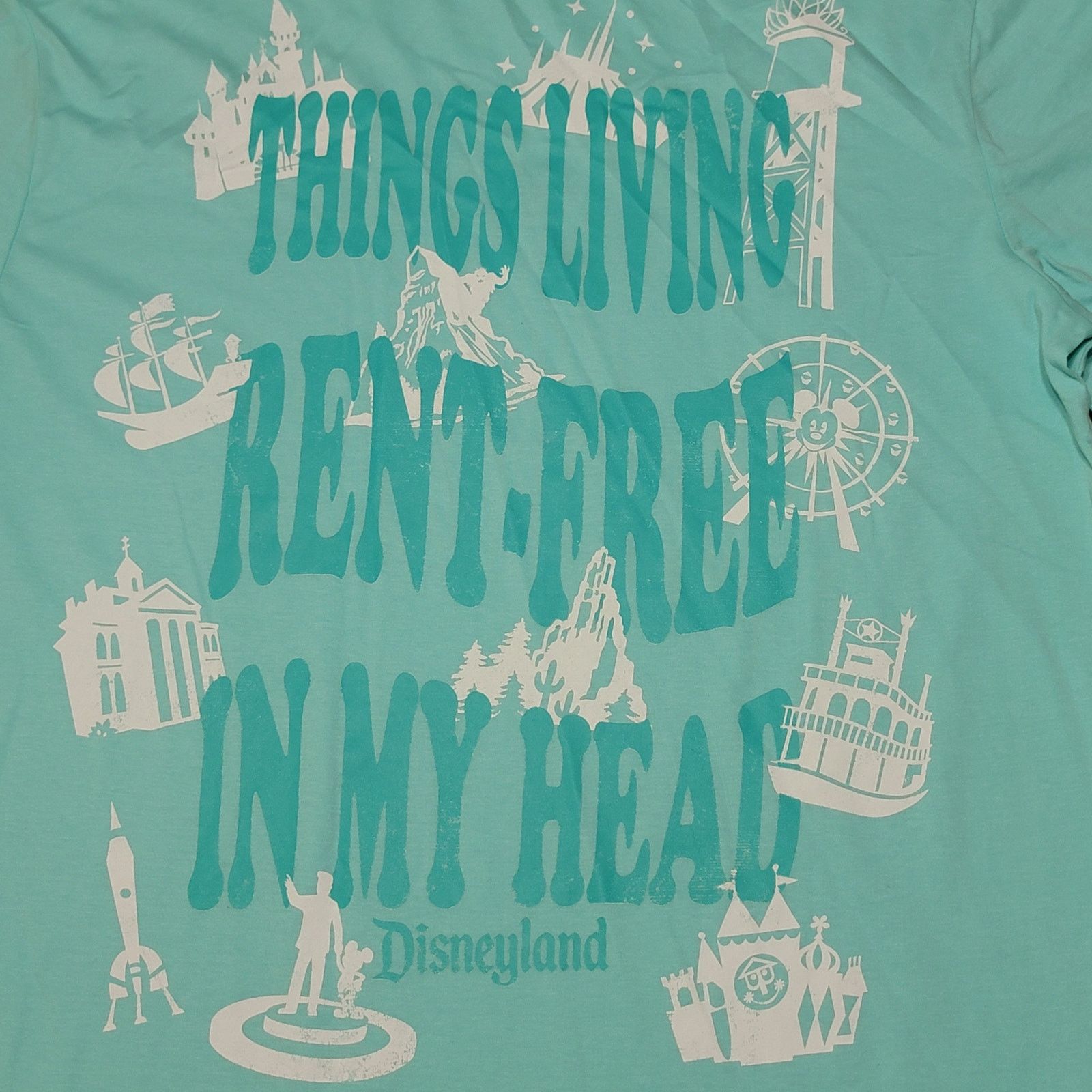 Disney Disney Unisex Tee "Things Living Rent-Free.." Disneyland-Med Size M / US 6-8 / IT 42-44 - 2 Thumbnail
