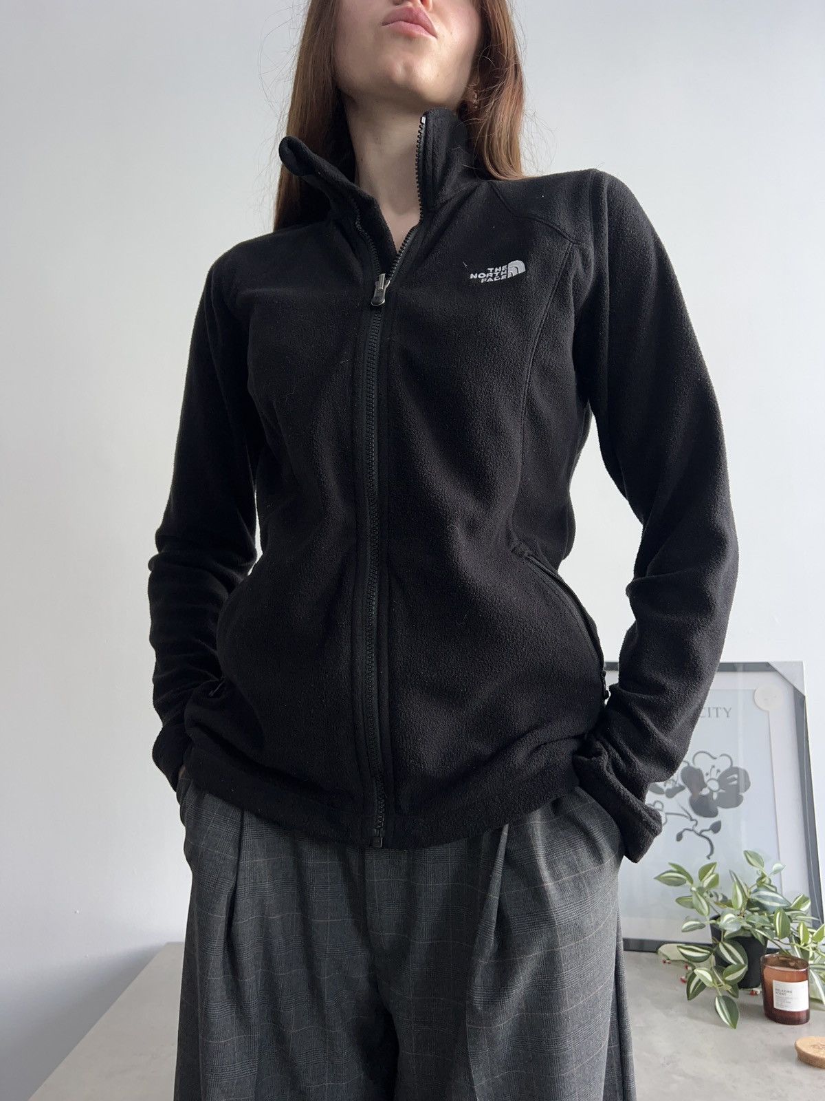The North Face × Vintage The north face zip black hoodie jacket fleece sweatshirt Size S / US 4 / IT 40 - 2 Thumbnail