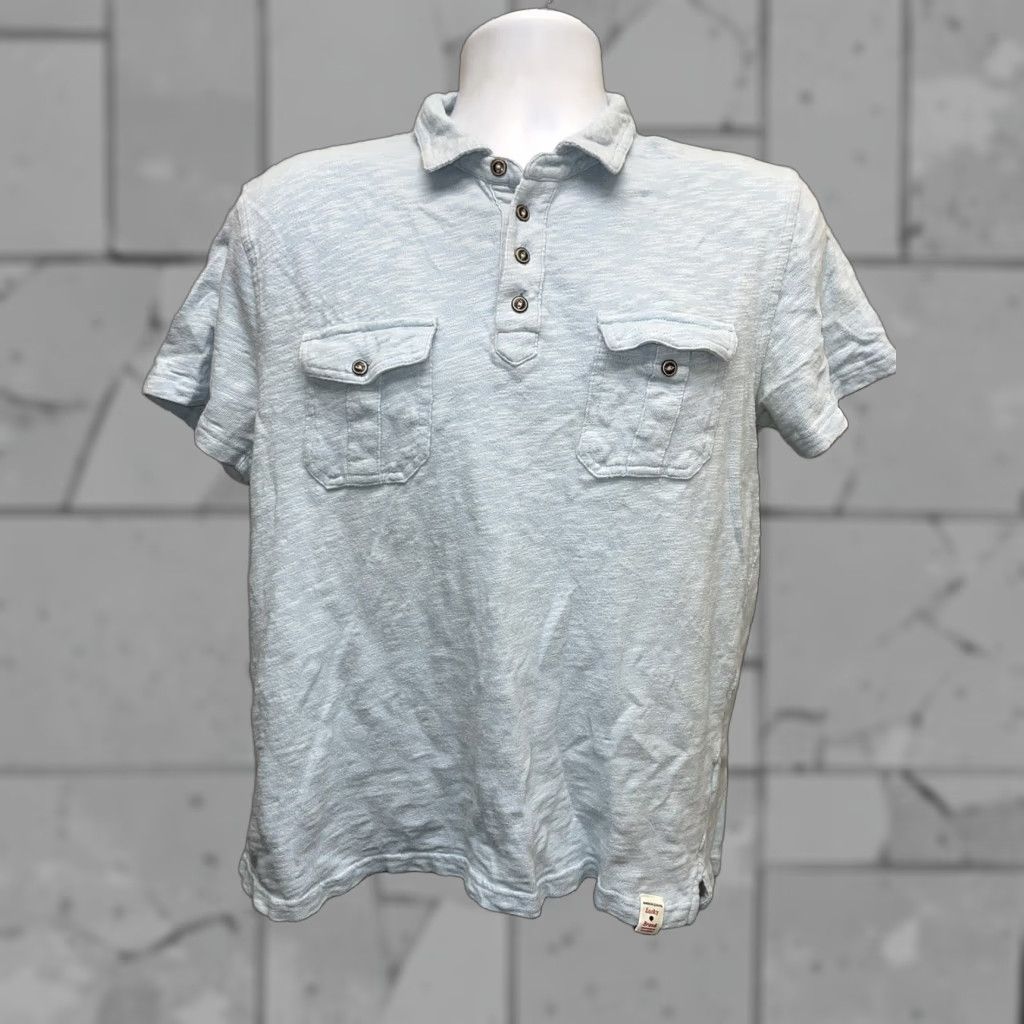 Lucky Brand Lucky Brand Light Blue Short Sleeve Polo Mens M Size US M / EU 48-50 / 2 - 1 Thumbnail