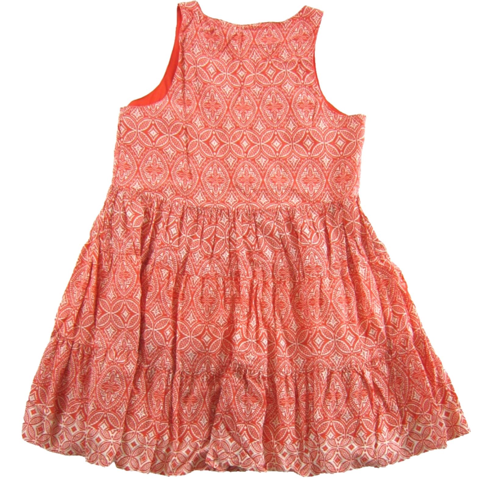 Vintage Sincerely Jules Shirt Dress L Womens Floral Sleeveless V-Neck Tank Dress Orange Rayon Knee Length Vintage? No L Size L / US 10 / IT 46 - 2 Thumbnail
