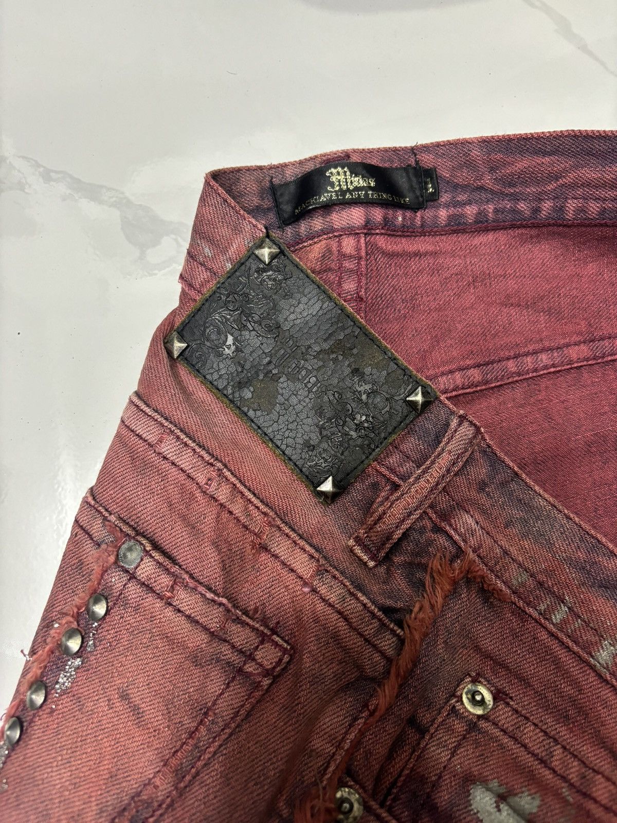 General Research × Issey Miyake × URBAN RESEARCH DOORS RARE🔥MIDAS PUNK FLARE DISTRESS RIPPED DENIM JEANS Size US 29 - 10 Thumbnail