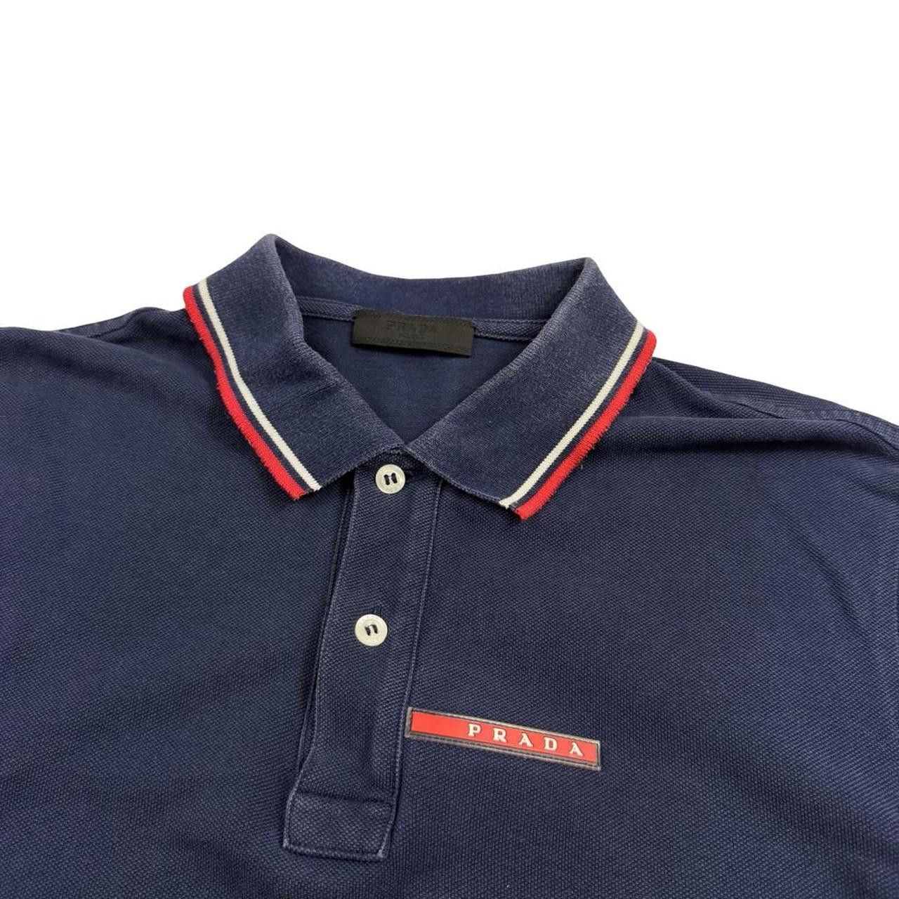 Prada Navy Blue Prada Sport Red Tab Polo Shirt - Medium Size US M / EU 48-50 / 2 - 5 Thumbnail