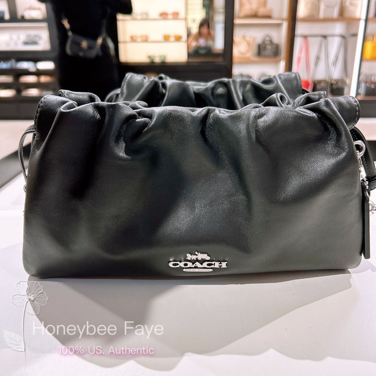 Coach NWT Coach Faye Shoulder Bag With Ruching CV529 Size ONE SIZE - 6 Thumbnail