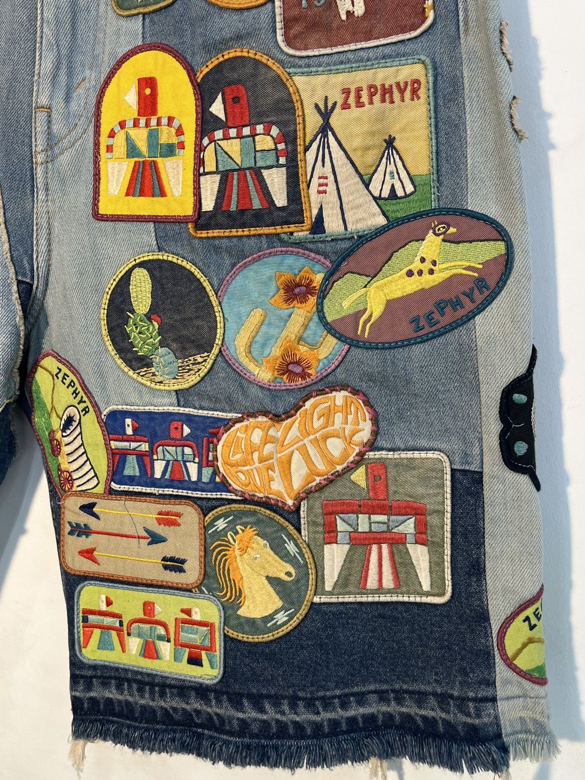 Kapital Kapital Zephyros Remake Denim shorts “indigo processing” Size US 32 / EU 48 - 5 Thumbnail