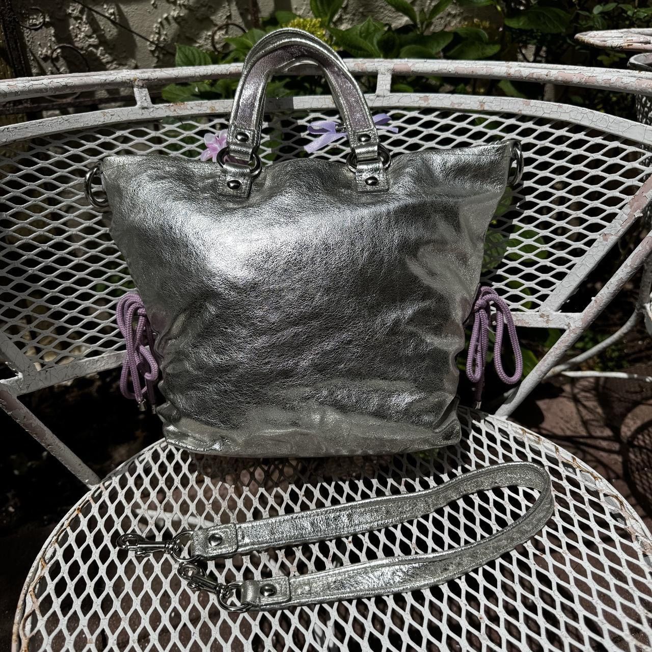 Coach Rare Coach Poppy Silver & Purple Geometric Tote Size ONE SIZE - 2 Thumbnail