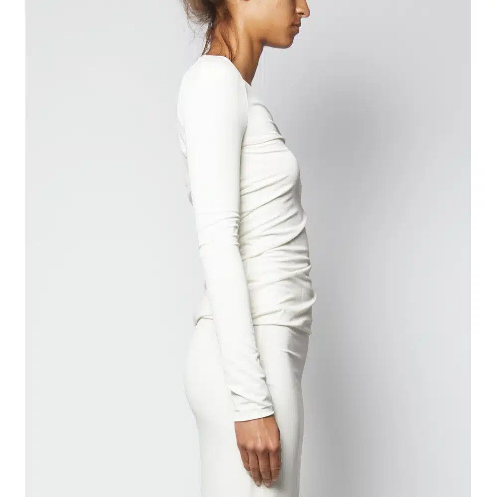 Tom Ford o1sndg0825 TSJ321 Cut & Sewn Top in White Size XS / US 0-2 / IT 36-38 - 2 Thumbnail