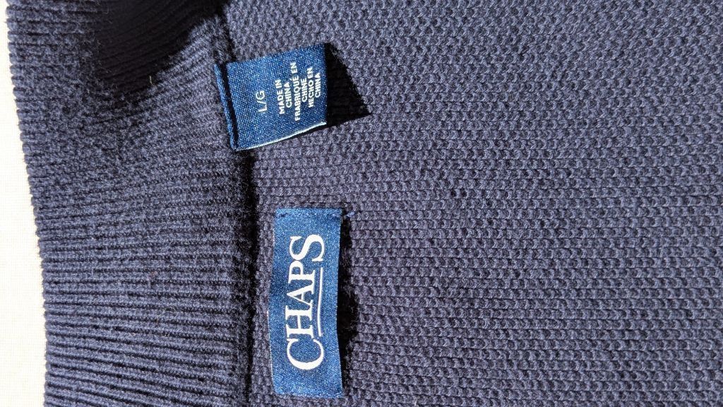 Chaps Men's Chaps Navy Zip Up Sweater L Size US L / EU 52-54 / 3 - 5 Thumbnail