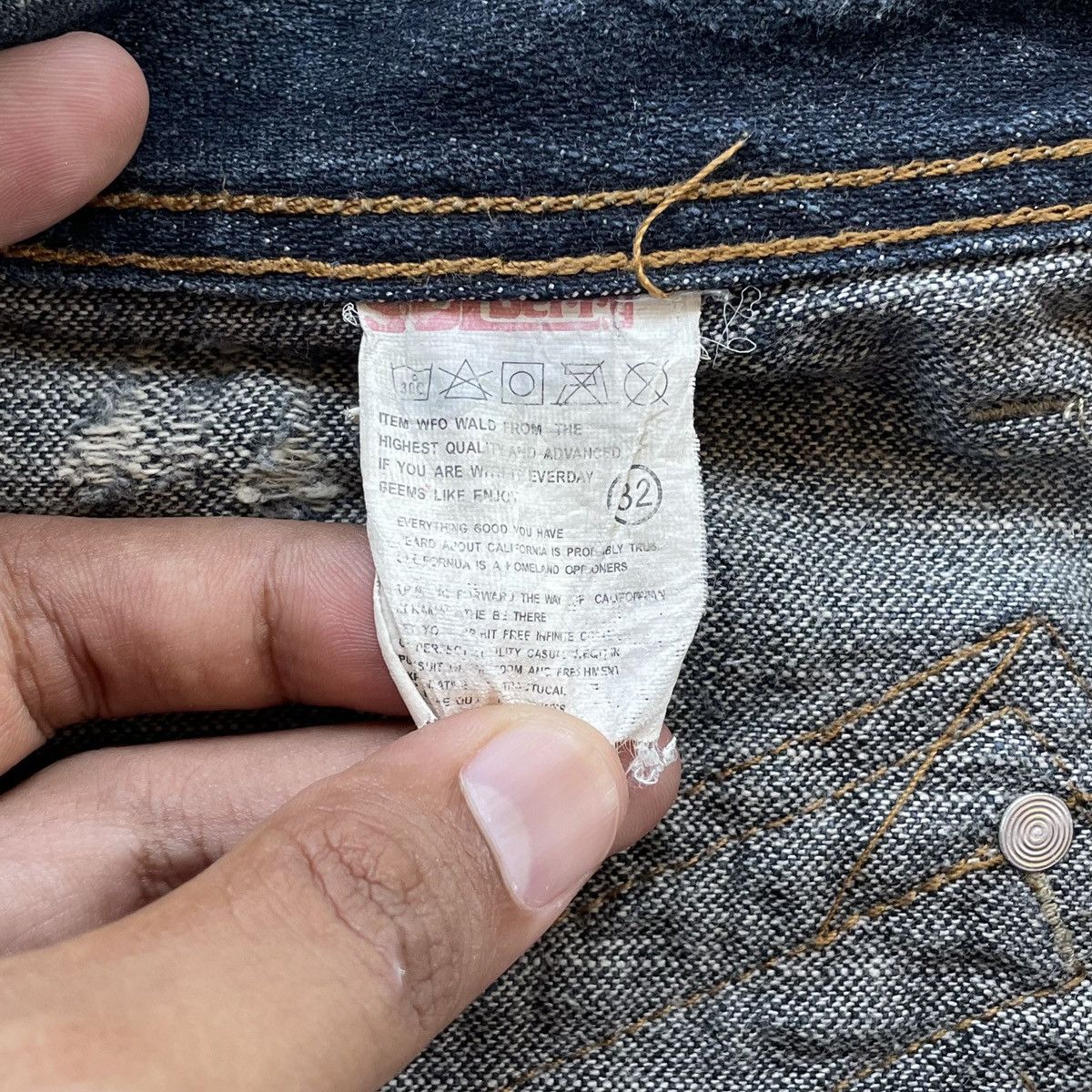 Who Decides War 2000s Solberry - Washed Distressed Unique Multipocket Jeans Size US 33 - 4 Thumbnail