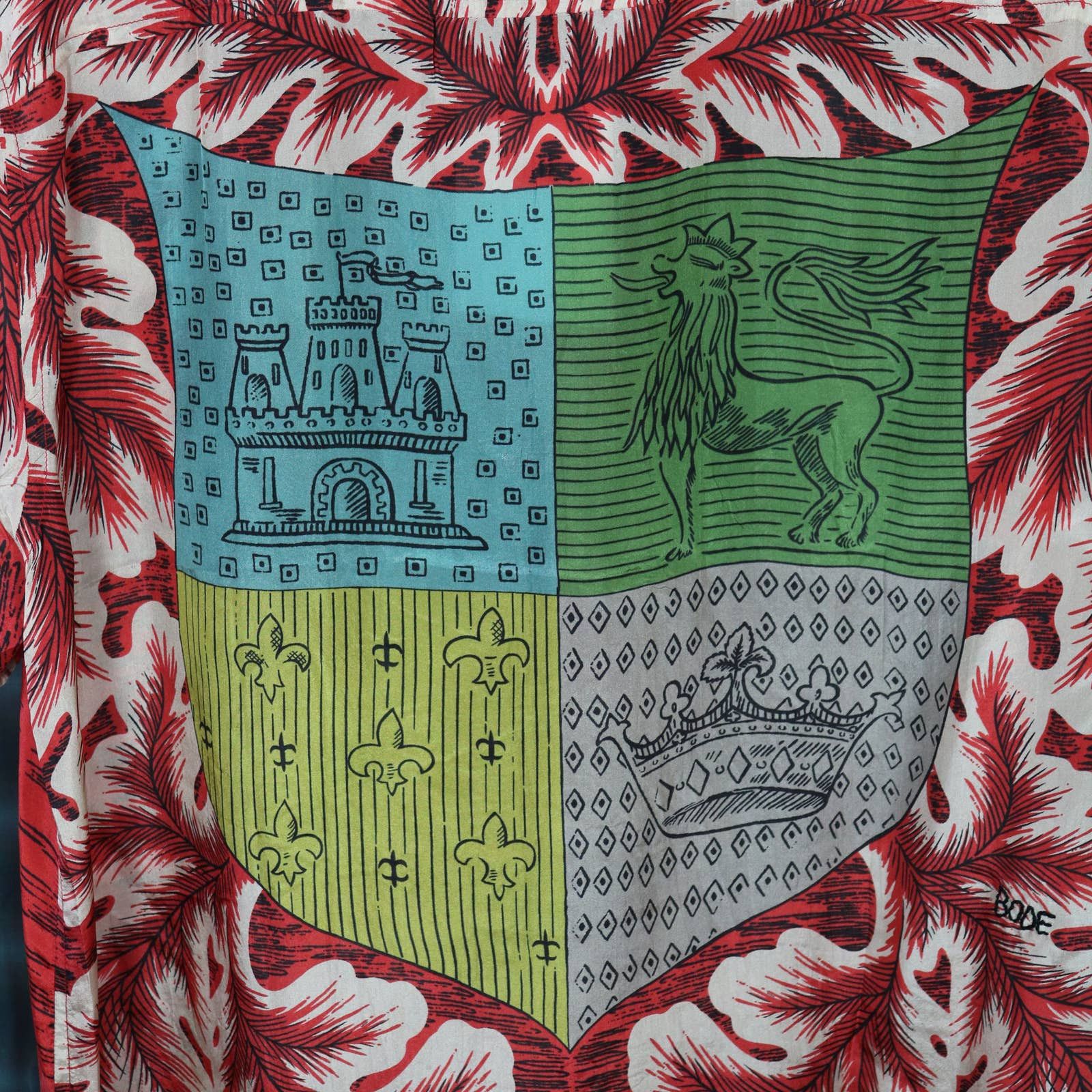 Bode Bode New York Travelers Crest Silk Shirt M / L New Size US M / EU 48-50 / 2 - 4 Thumbnail