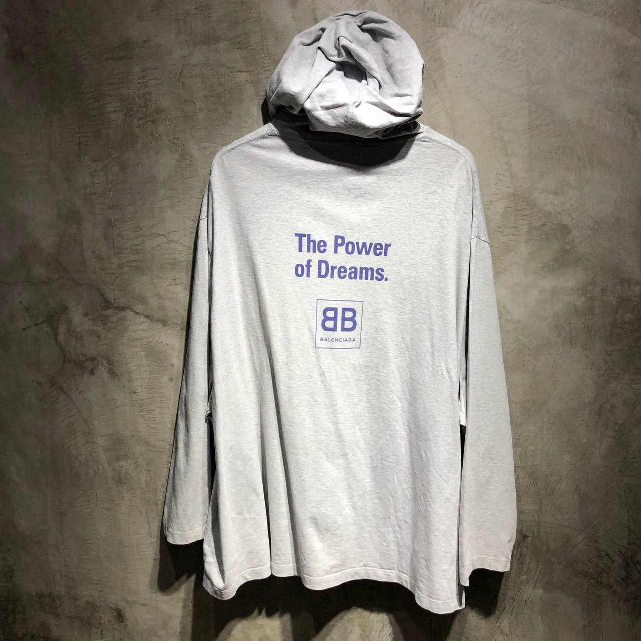 image of Balenciaga Power Of Dreams Pull Over Hoodie Fit 3-4Xl in Grey, Men's (Size 2XL)