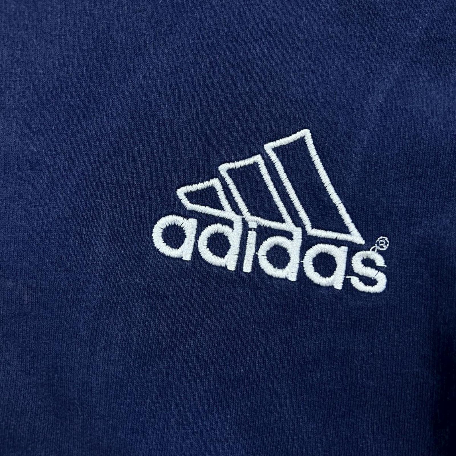 Adidas × Vintage Vintage Adidas Hoodie XS Essentials 90s Hooded Sweatshirt Size XS / US 0-2 / IT 36-38 - 2 Thumbnail