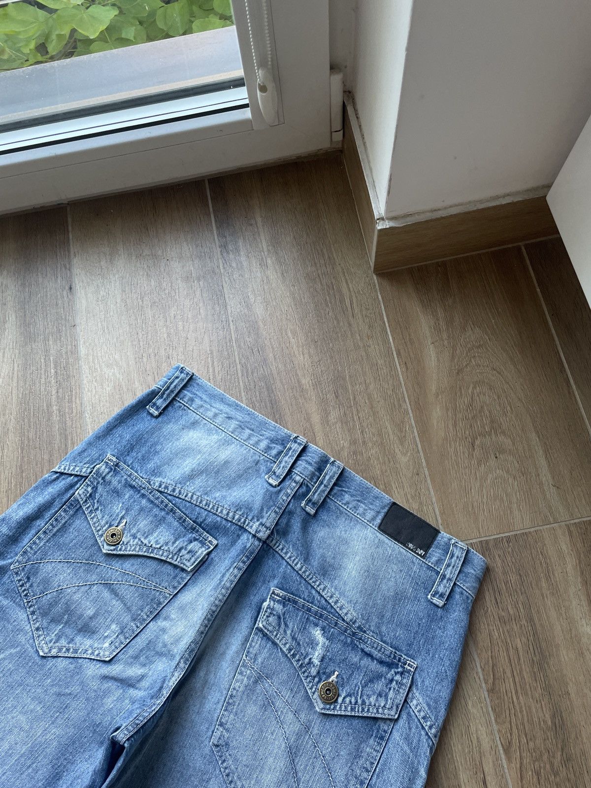 Vintage Vintage Double Knee Shorts Jeans Jorts Japanese Avant Garde Size US 32 / EU 48 - 6 Thumbnail