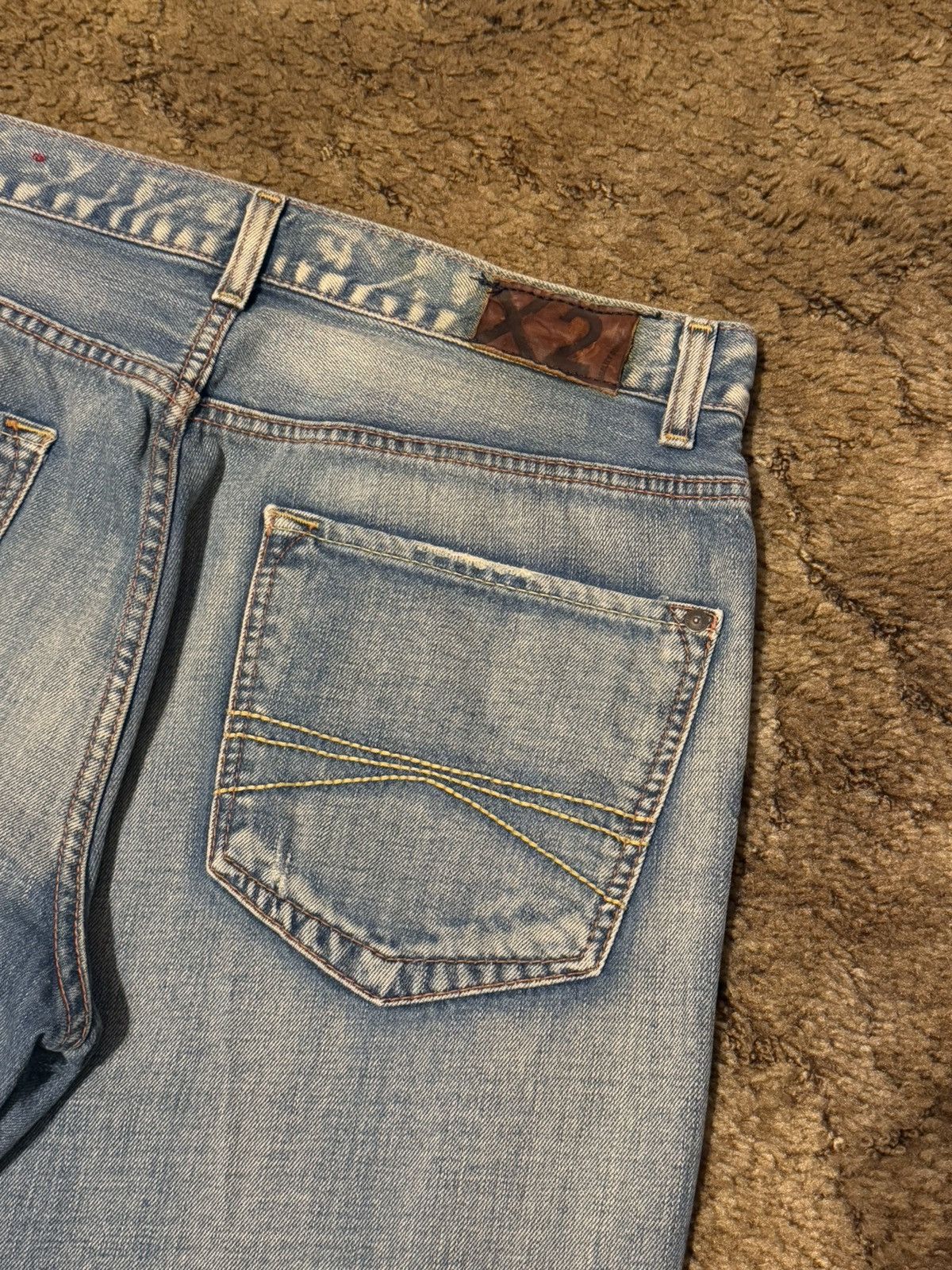 X2 X2 Baggy Distressed Bootcut Jeans Lightwash Blue 36 x 30 Size US 36 / EU 52 - 2 Thumbnail