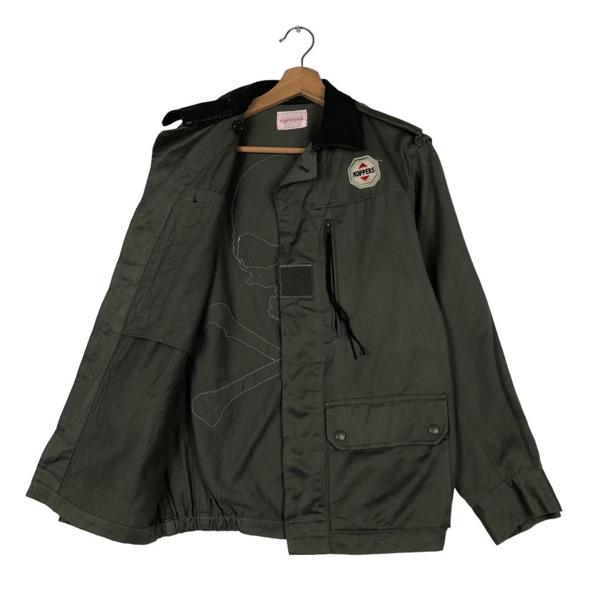 If Six Was Nine 🔥Vtg Biker Military Jacket Koppers Skeleton Bones Big Logo Size US M / EU 48-50 / 2 - 11 Thumbnail