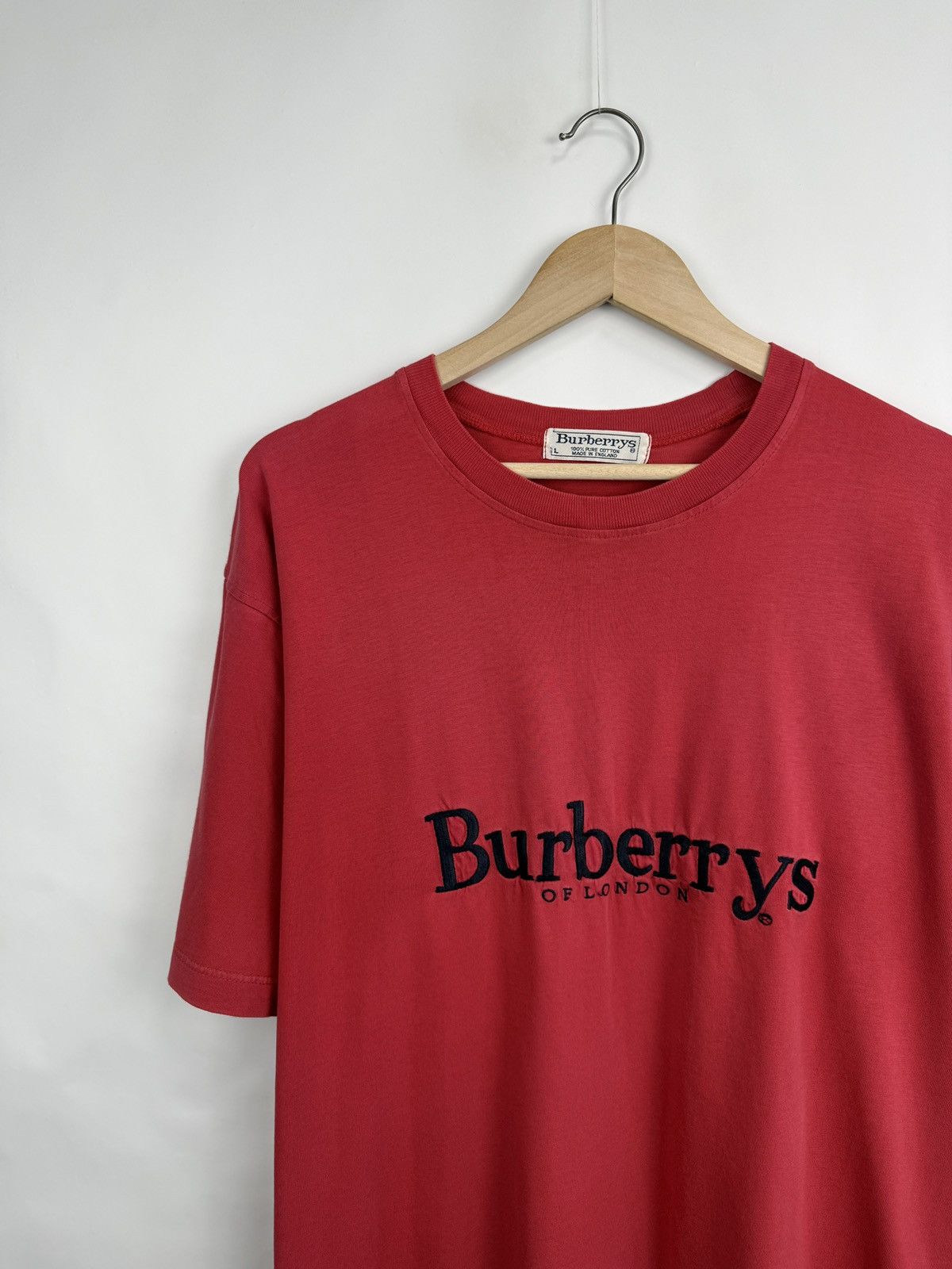 Burberry 🇬🇧 Vintage 90s Burberry London T-Shirt Retro Rare Y2K Size US L / EU 52-54 / 3 - 3 Thumbnail