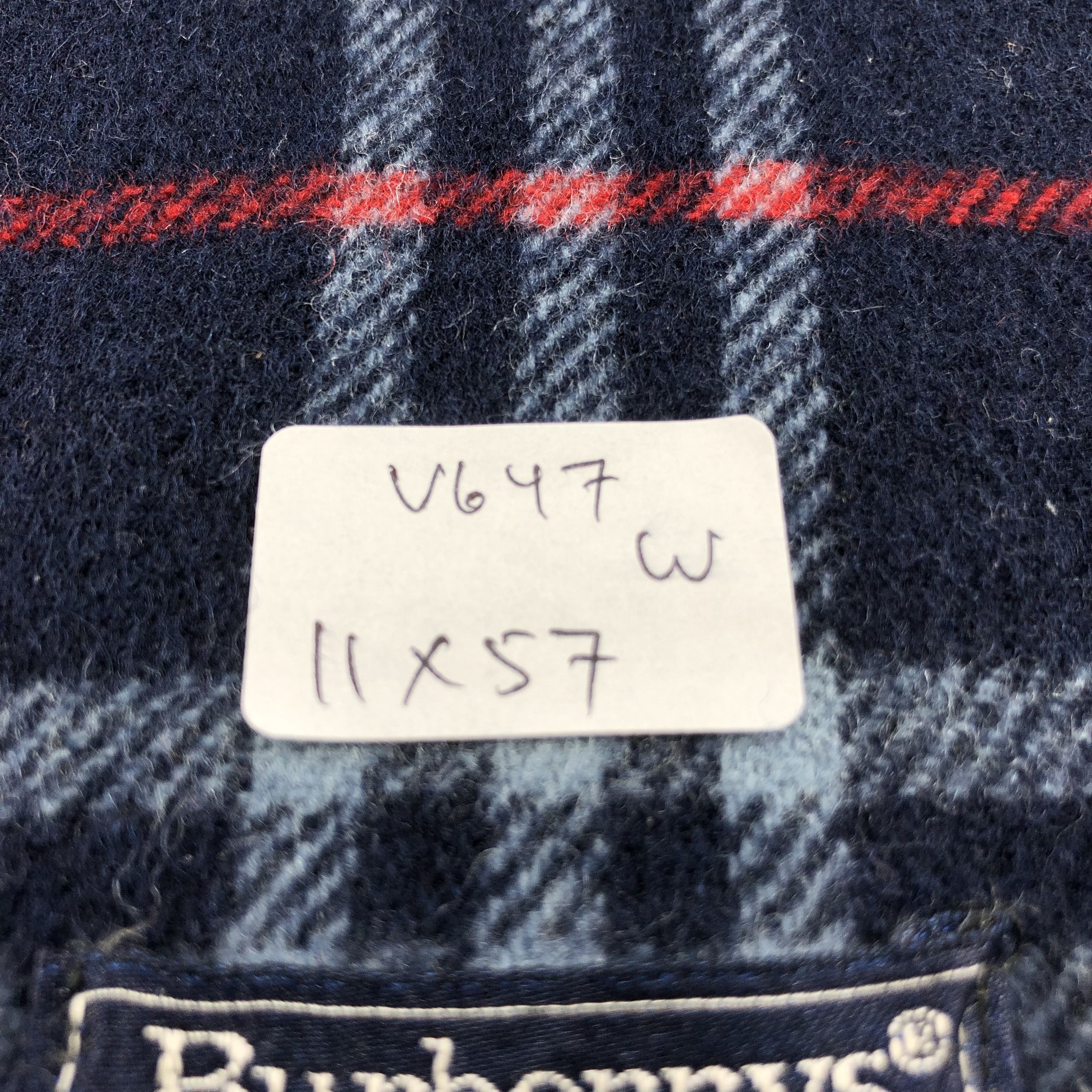 Burberry Burberrys Nova Check Blue Wool Scarf Muffler V647 Size ONE SIZE - 10 Thumbnail
