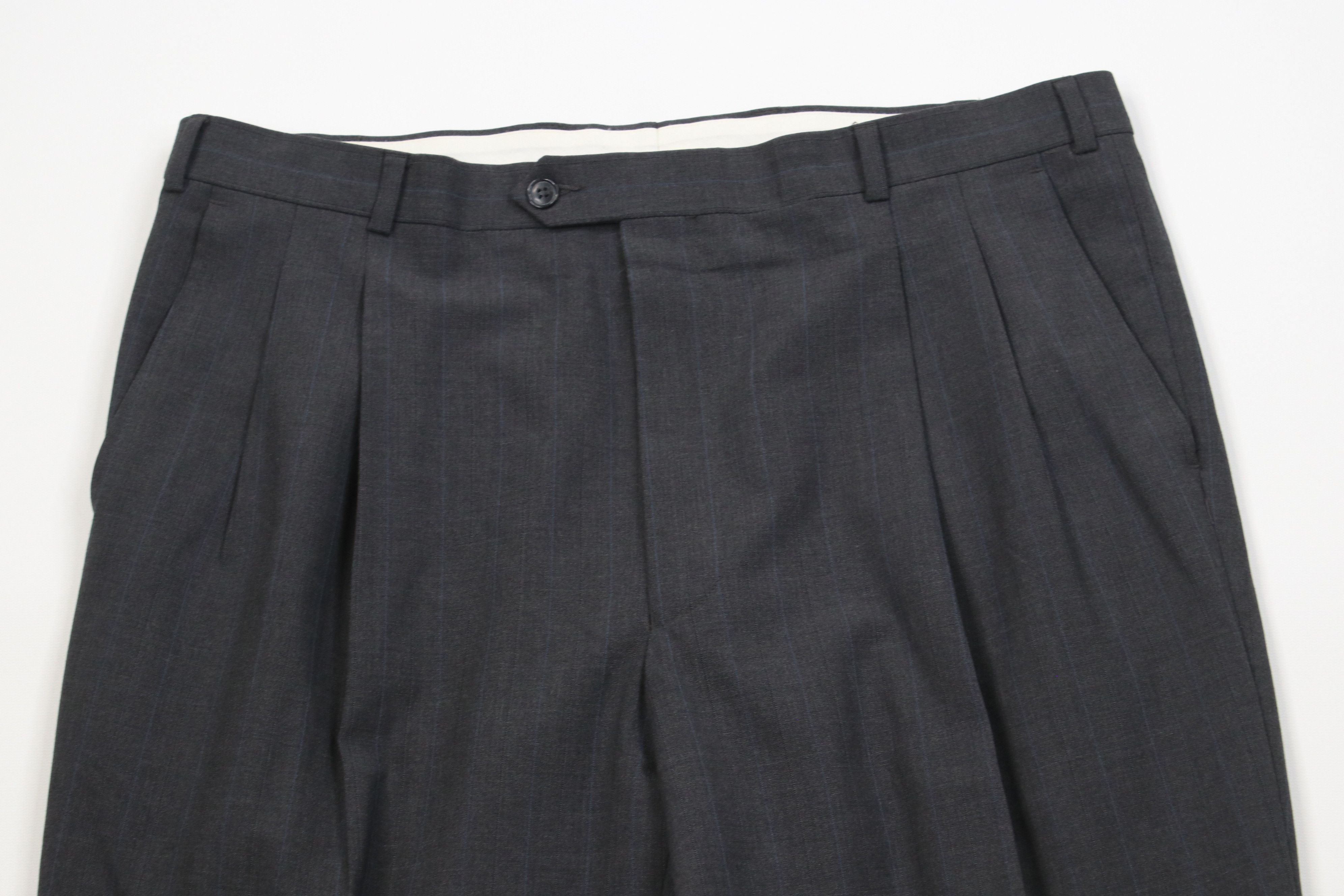 Vintage Vintage 90s Streetwear Wool Blend Knit Wide Leg Chino Pants Size US 36 / EU 52 - 2 Thumbnail