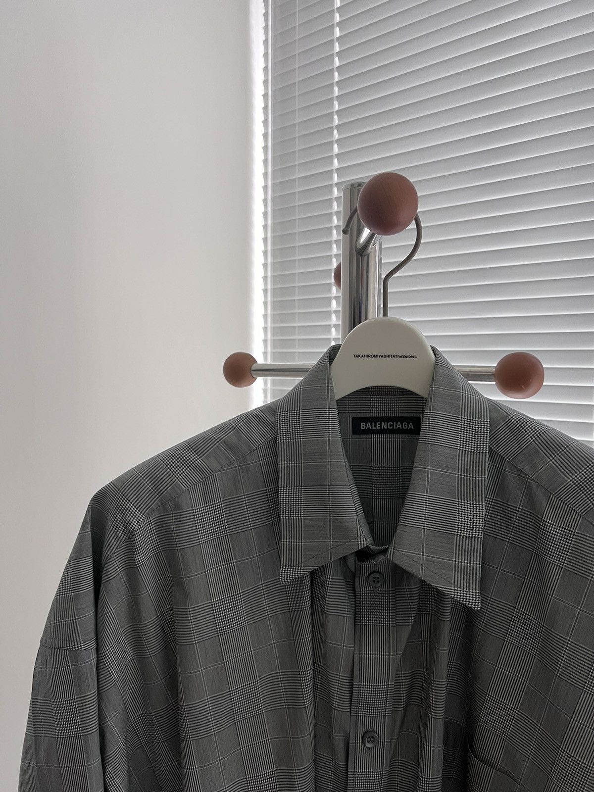 Balenciaga Summer 20 Glen Check Cocoon Shirt Size US M / EU 48-50 / 2 - 3 Thumbnail