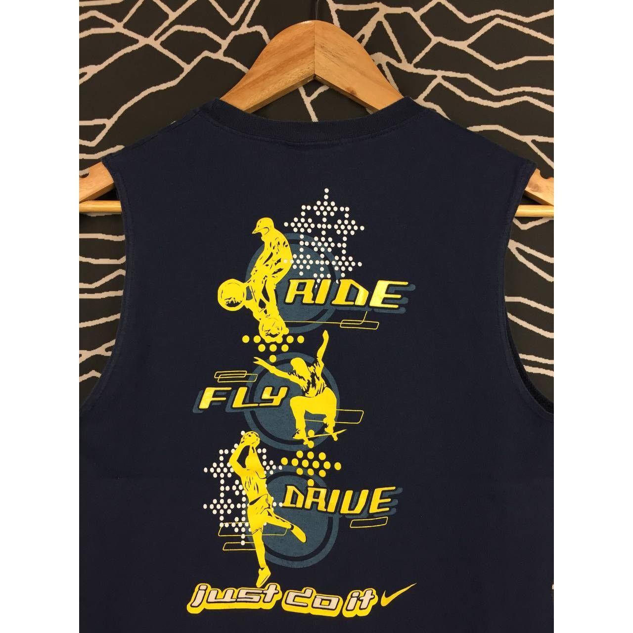 Nike × Vintage Vtg Nike Just Do It Ride Fly Drive Sleeveless Tee Size US S / EU 44-46 / 1 - 5 Thumbnail