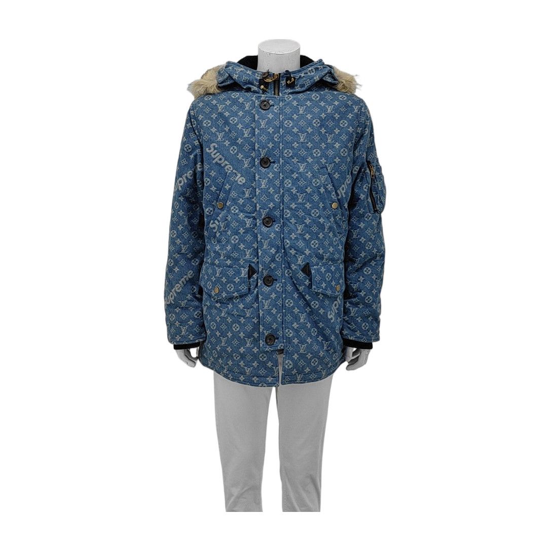 Louis Vuitton × Supreme Louis Vuitton x Supreme Monogram Denim Parka Size M Size US M / EU 48-50 / 2 - 1 Thumbnail