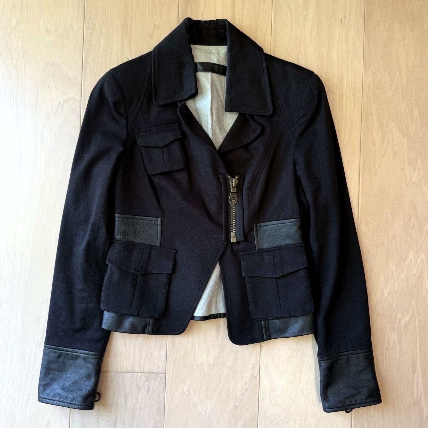 L.A.M.B. VINTAGE L.A.M.B. Motorcycle Jacket Women's 2 Black Blazer Designer New York Glam Size XS / US 0-2 / IT 36-38 - 2 Thumbnail